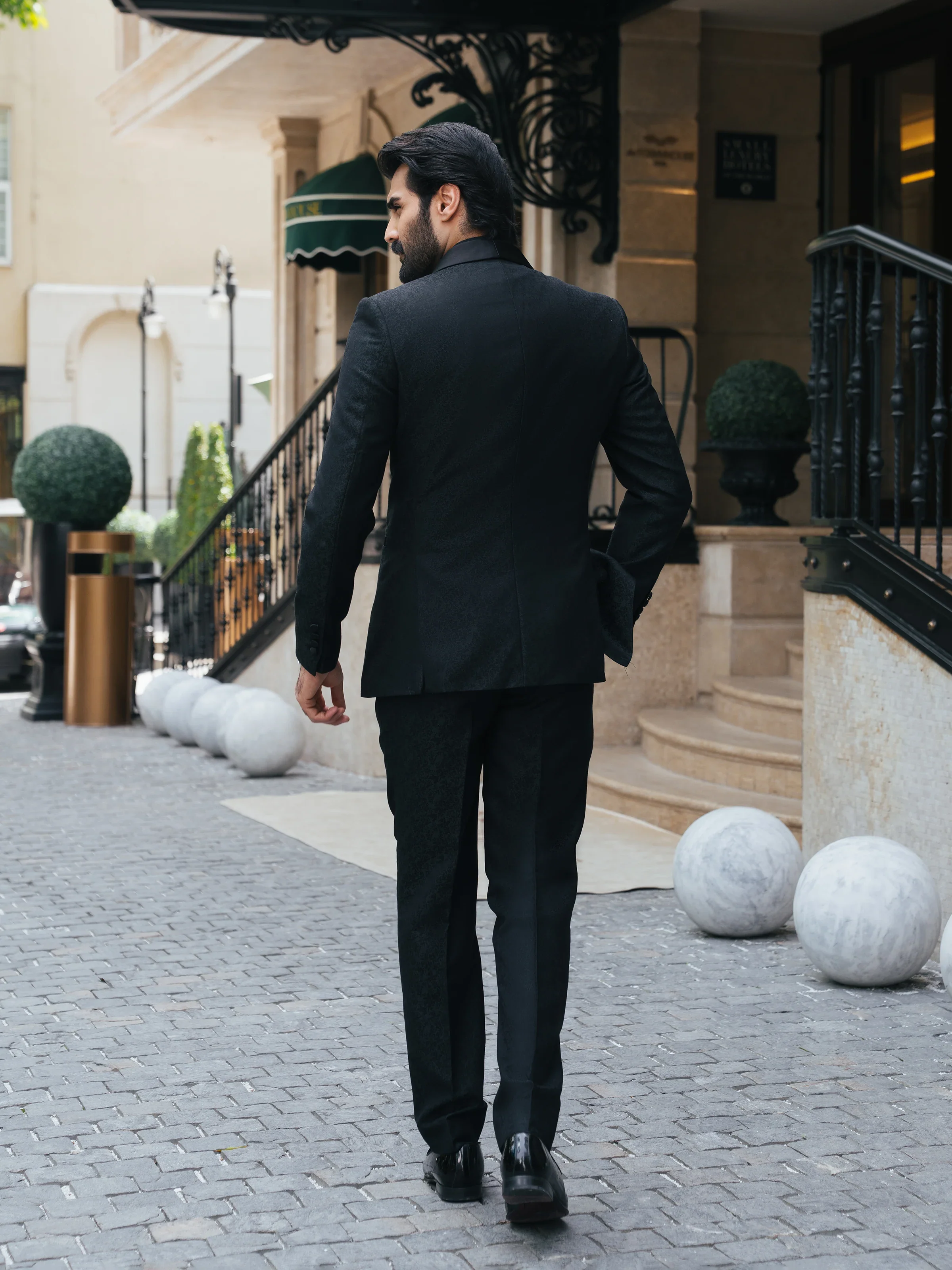 Double Breasted Shawl Collar Tuxedo Suit - ECMTCPT5-1008 - Image 6