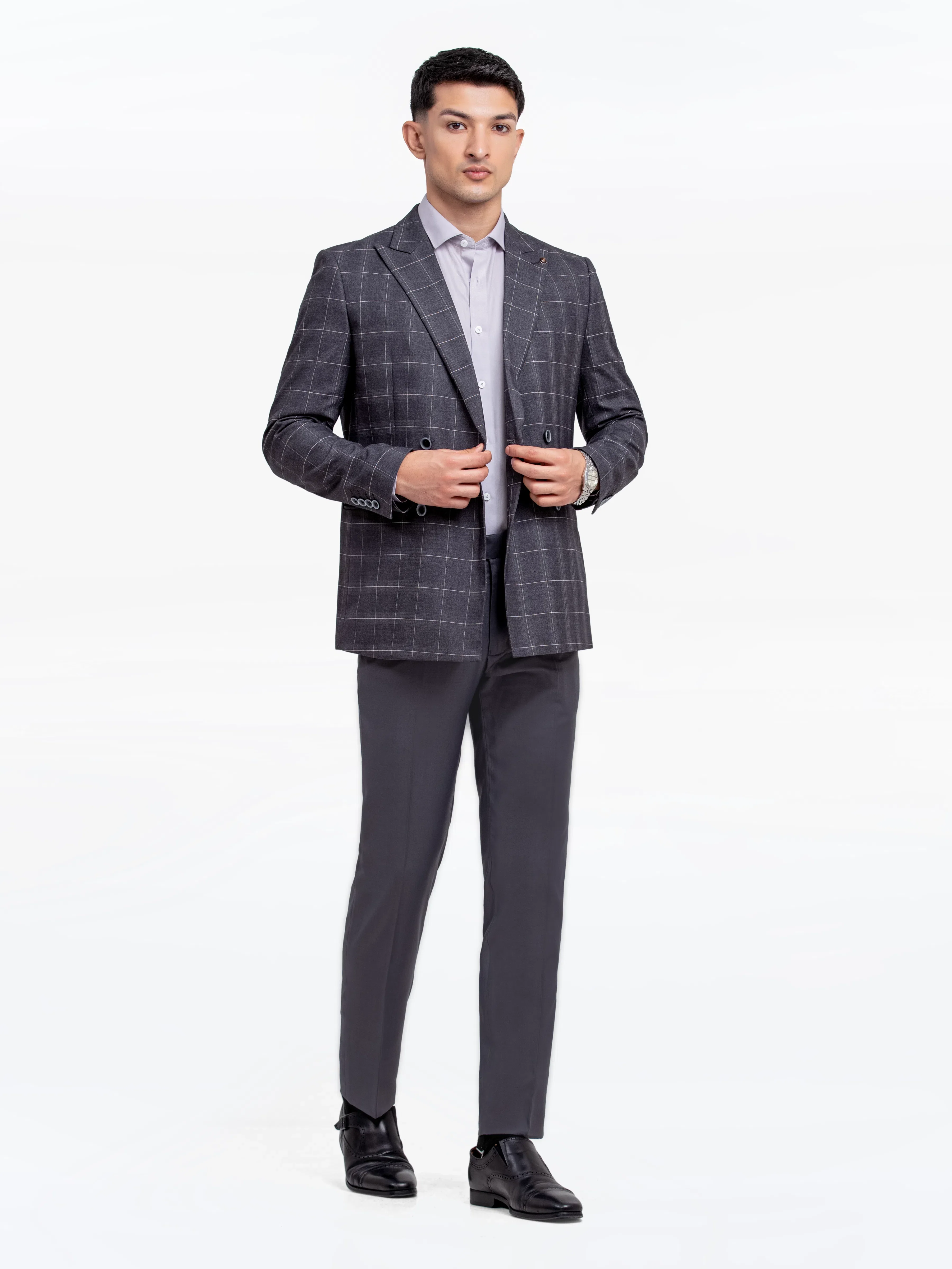 Men's Dark Grey Blazer - EMTB24-6874 - Image 2