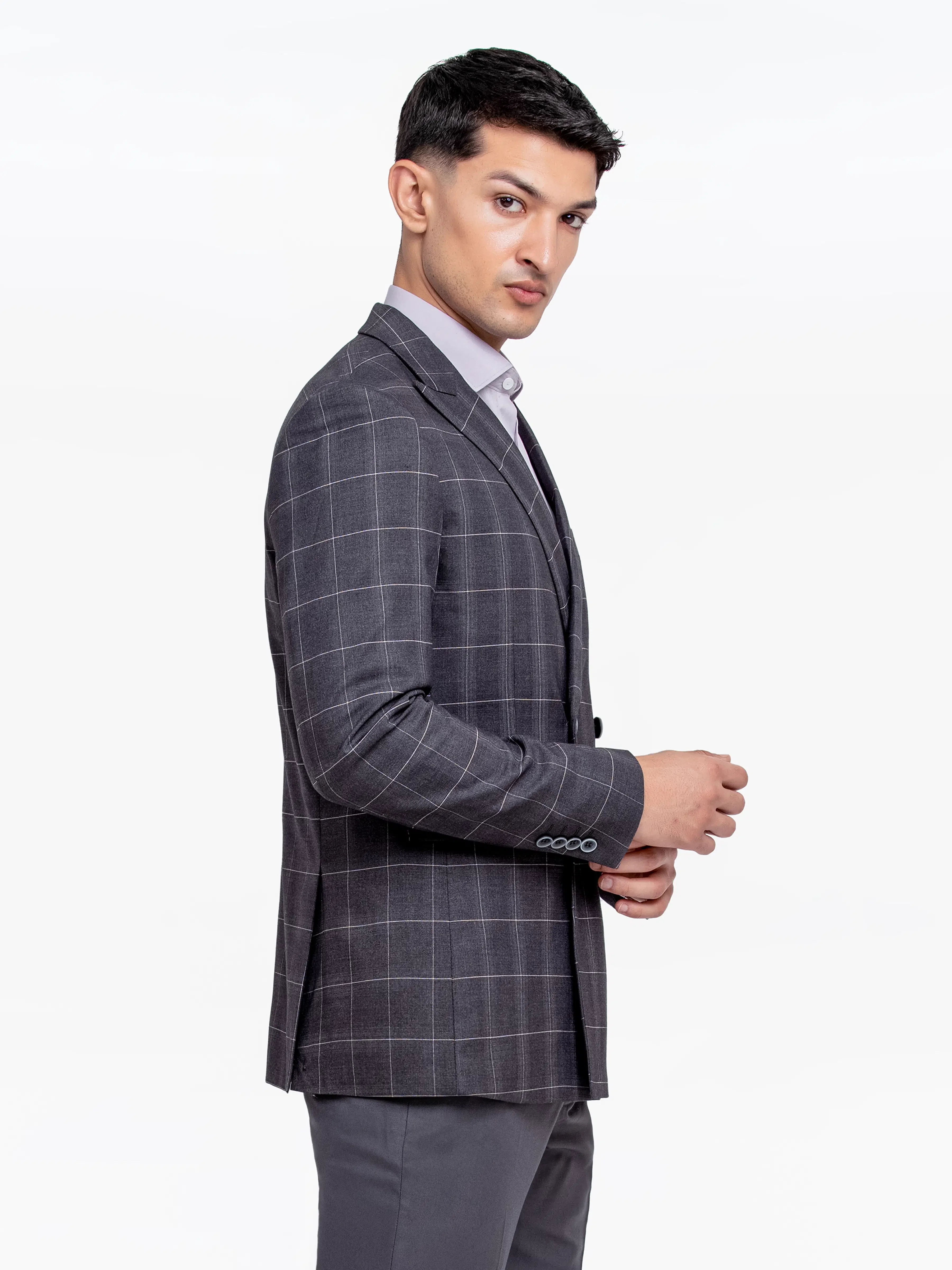 Men's Dark Grey Blazer - EMTB24-6874 - Image 6