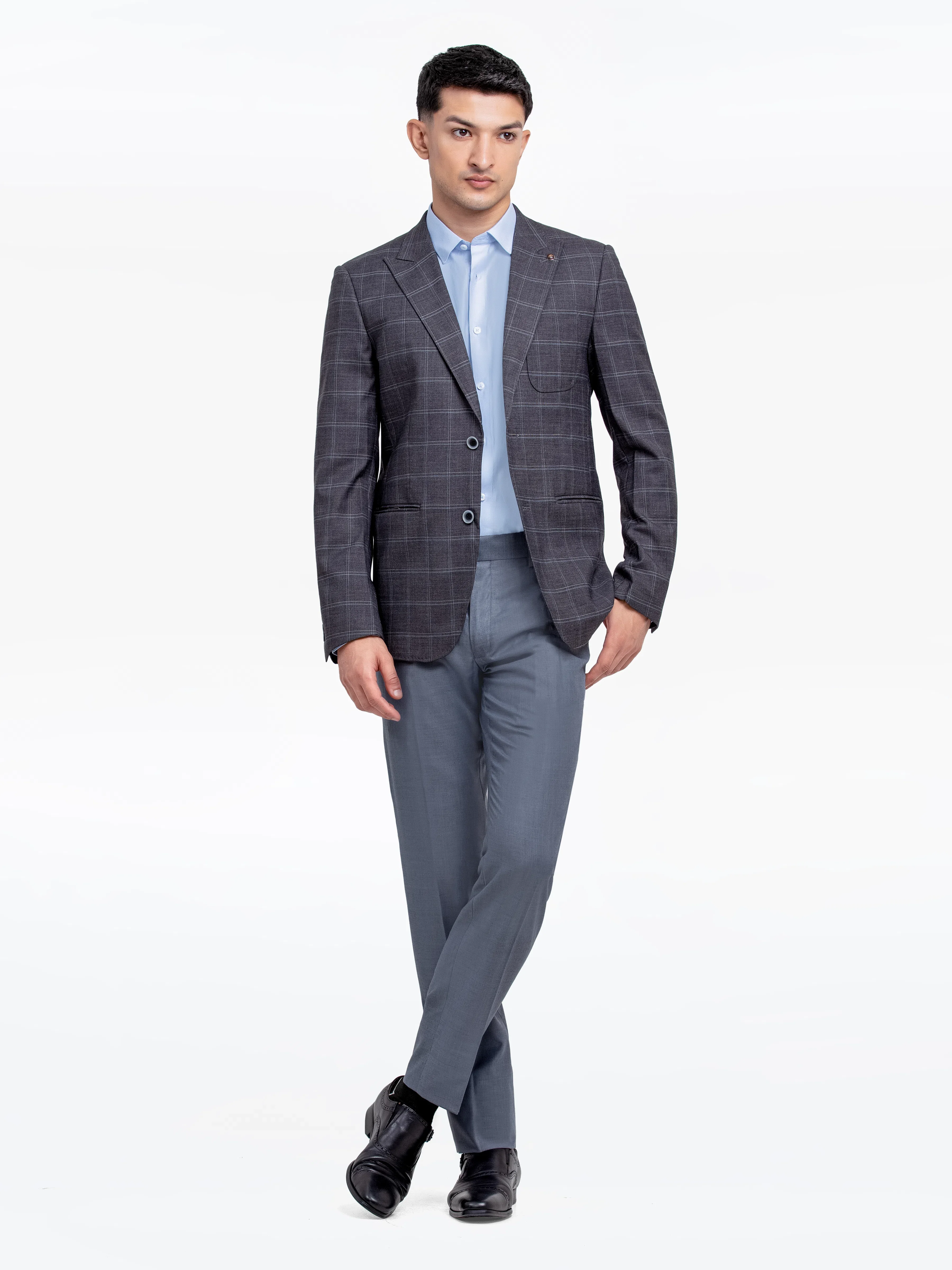 Men's Dark Grey Blazer - EMTB24-6880 - Image 2