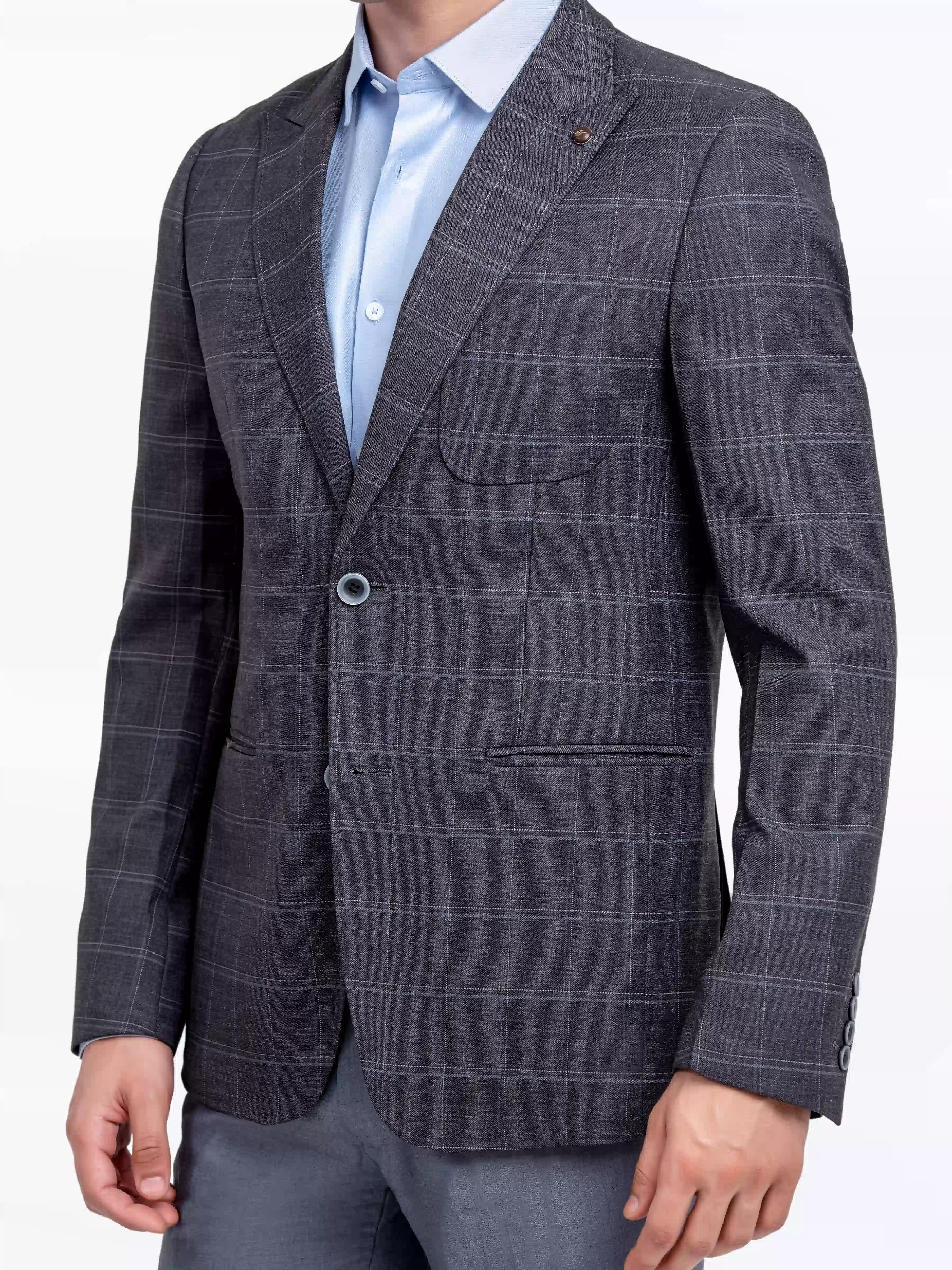 Men's Dark Grey Blazer - EMTB24-6880 - Image 4