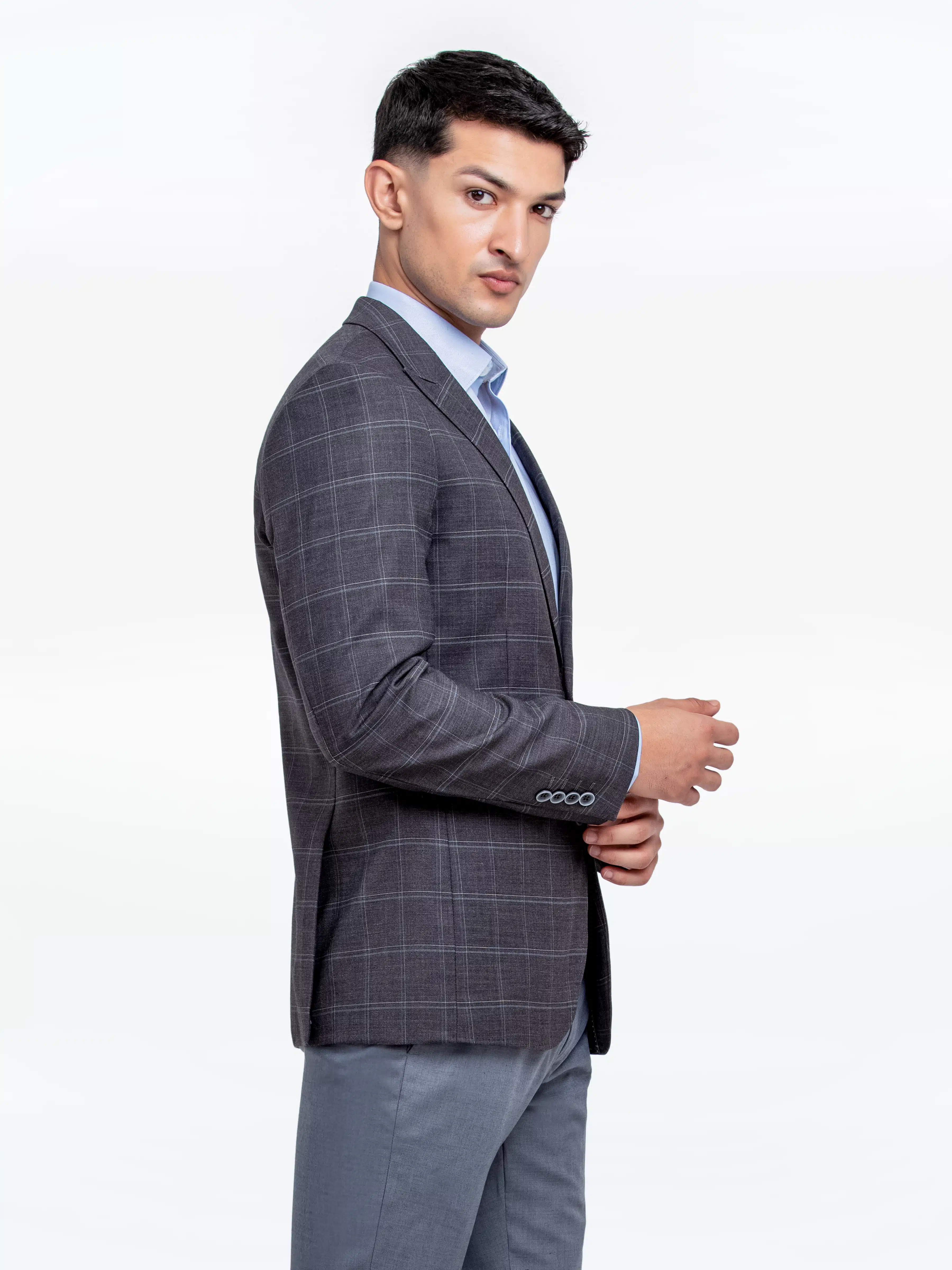 Men's Dark Grey Blazer - EMTB24-6880 - Image 7