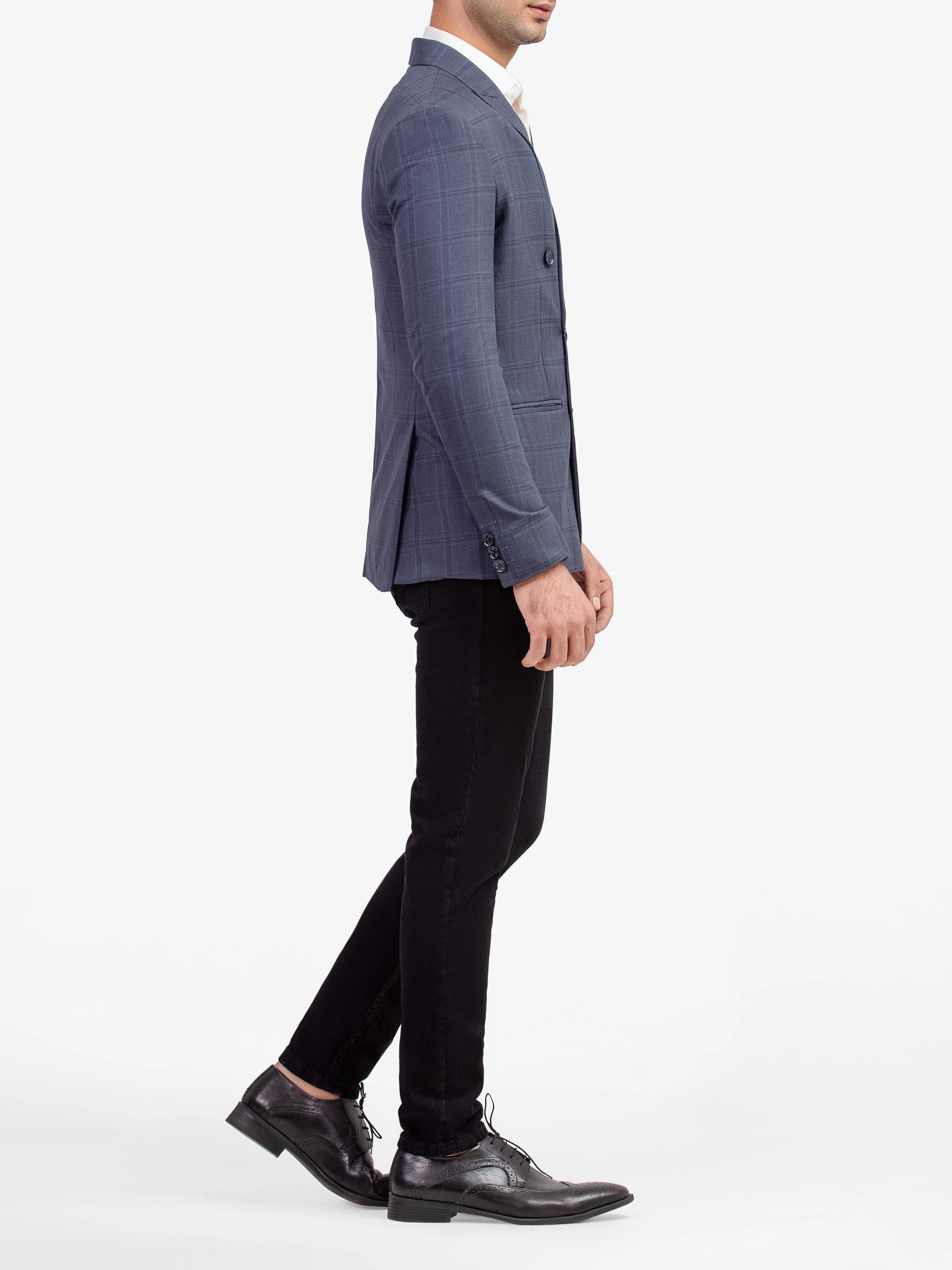 Men's Dark Grey Blazer - EMTB5-6831 - Image 4