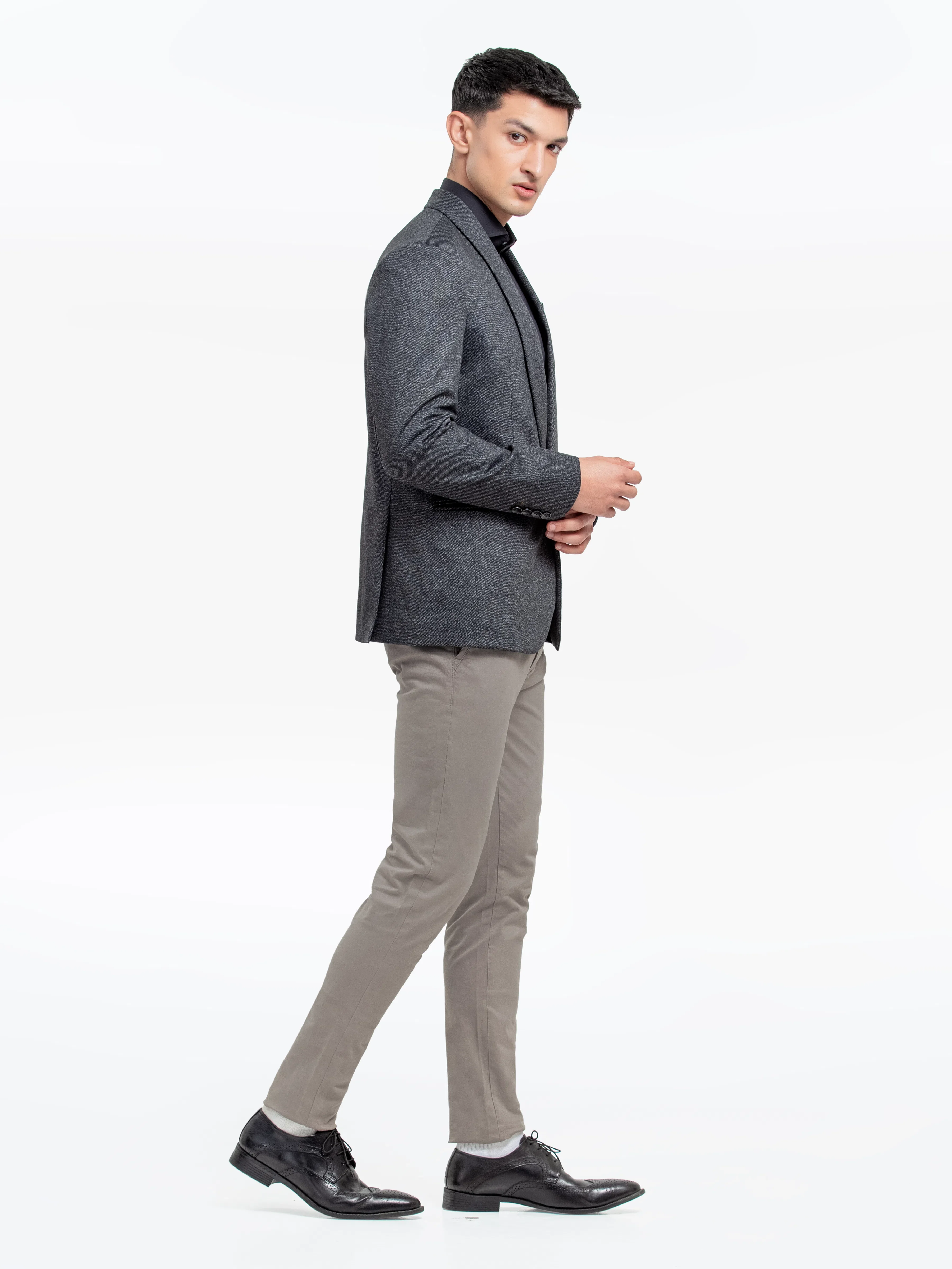Men's Dark Grey Blazer - EMTBK24W-004 - Image 5