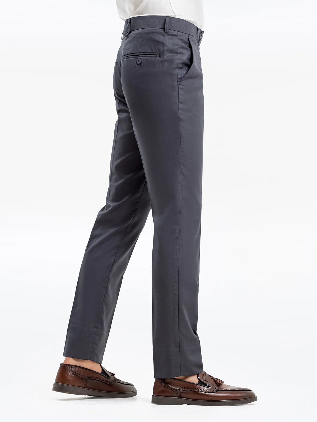 Men's Dark Grey Formal Pant - EMBPF24-15264 - Image 4