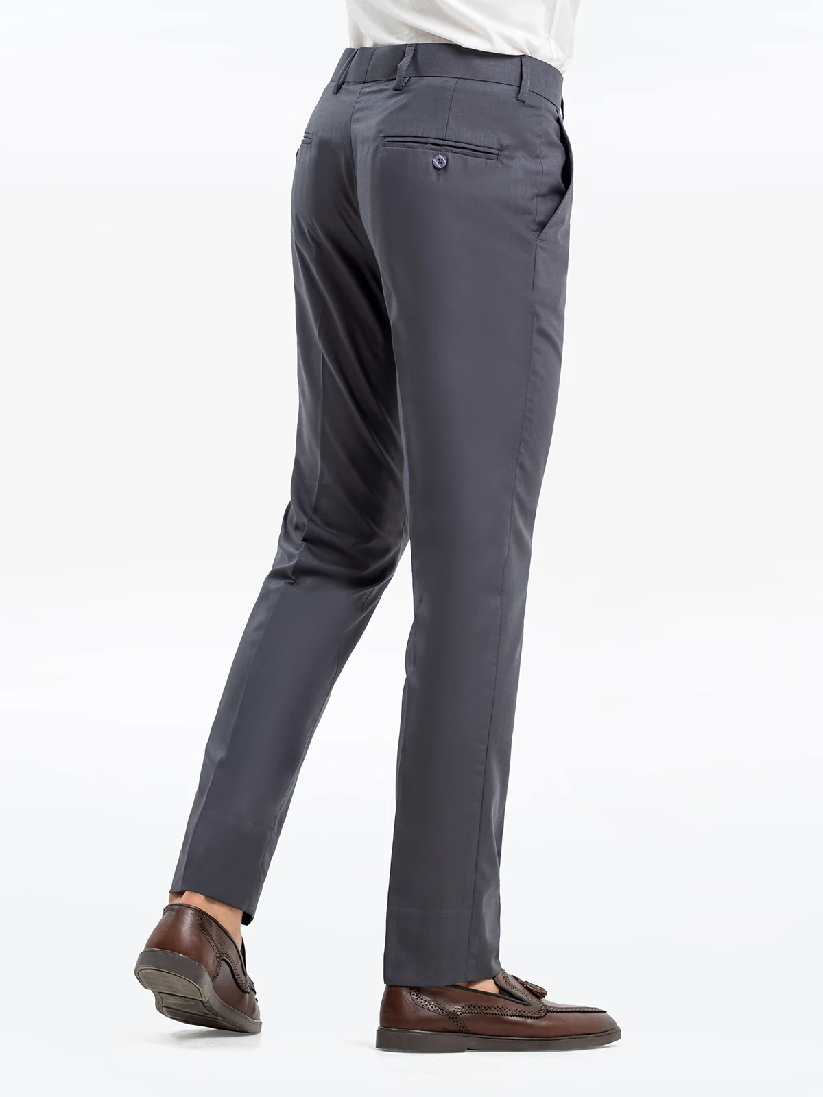 Men's Dark Grey Formal Pant - EMBPF24-15264 - Image 5