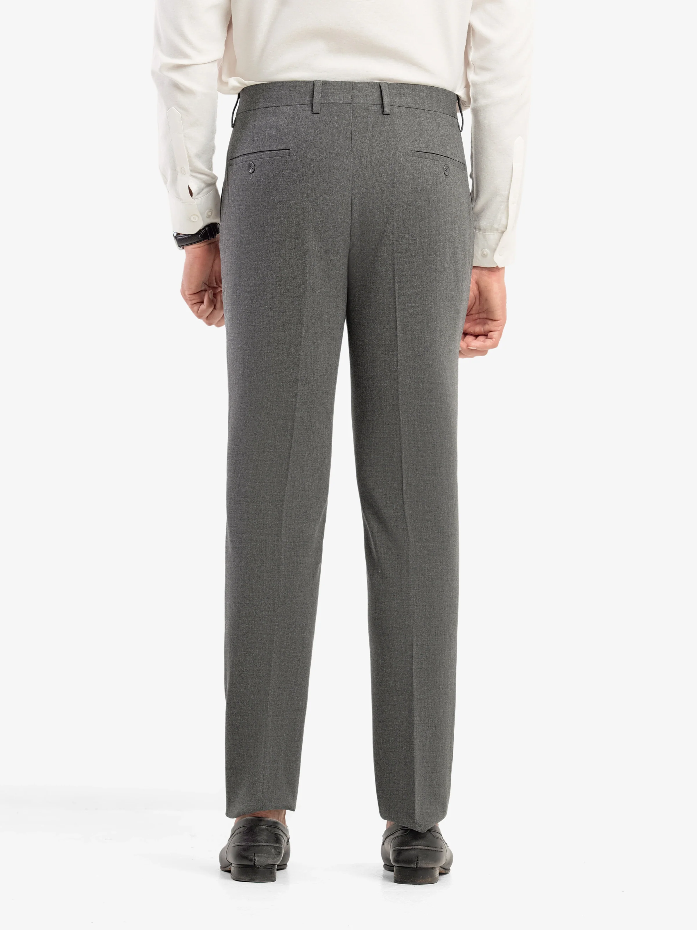 Men's Dark Grey Formal Pant - EMBPF5-15277 - Image 6