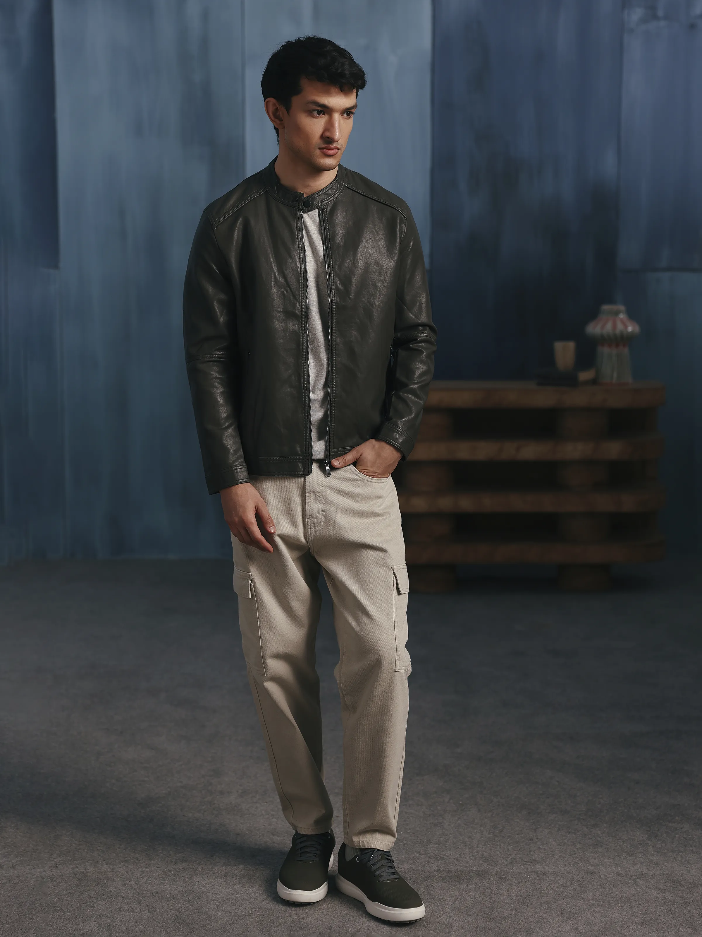Men's Dark Grey Jacket - EMTJ5-002 - Image 2