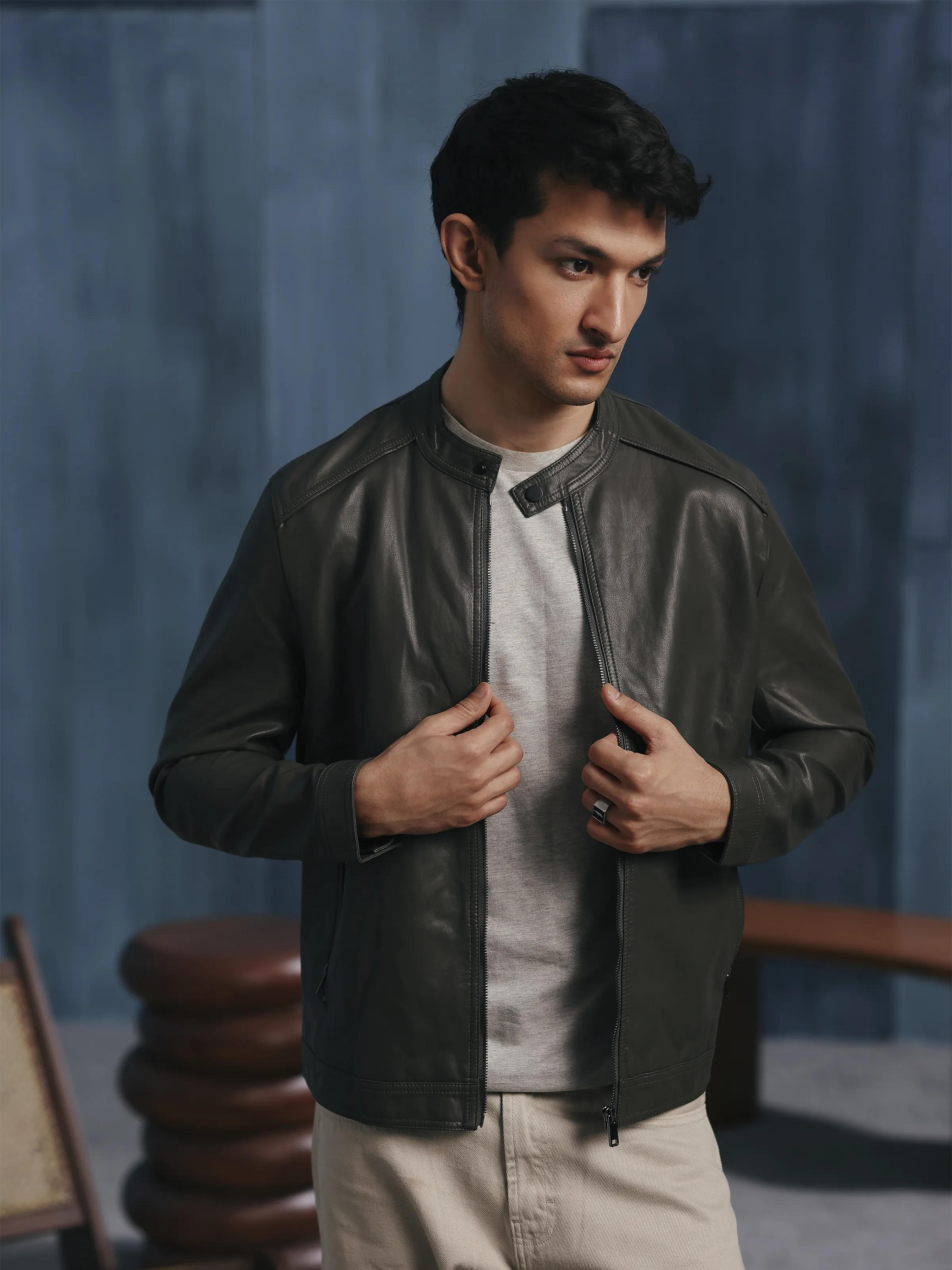 Men's Dark Grey Jacket - EMTJ5-002 - Image 3