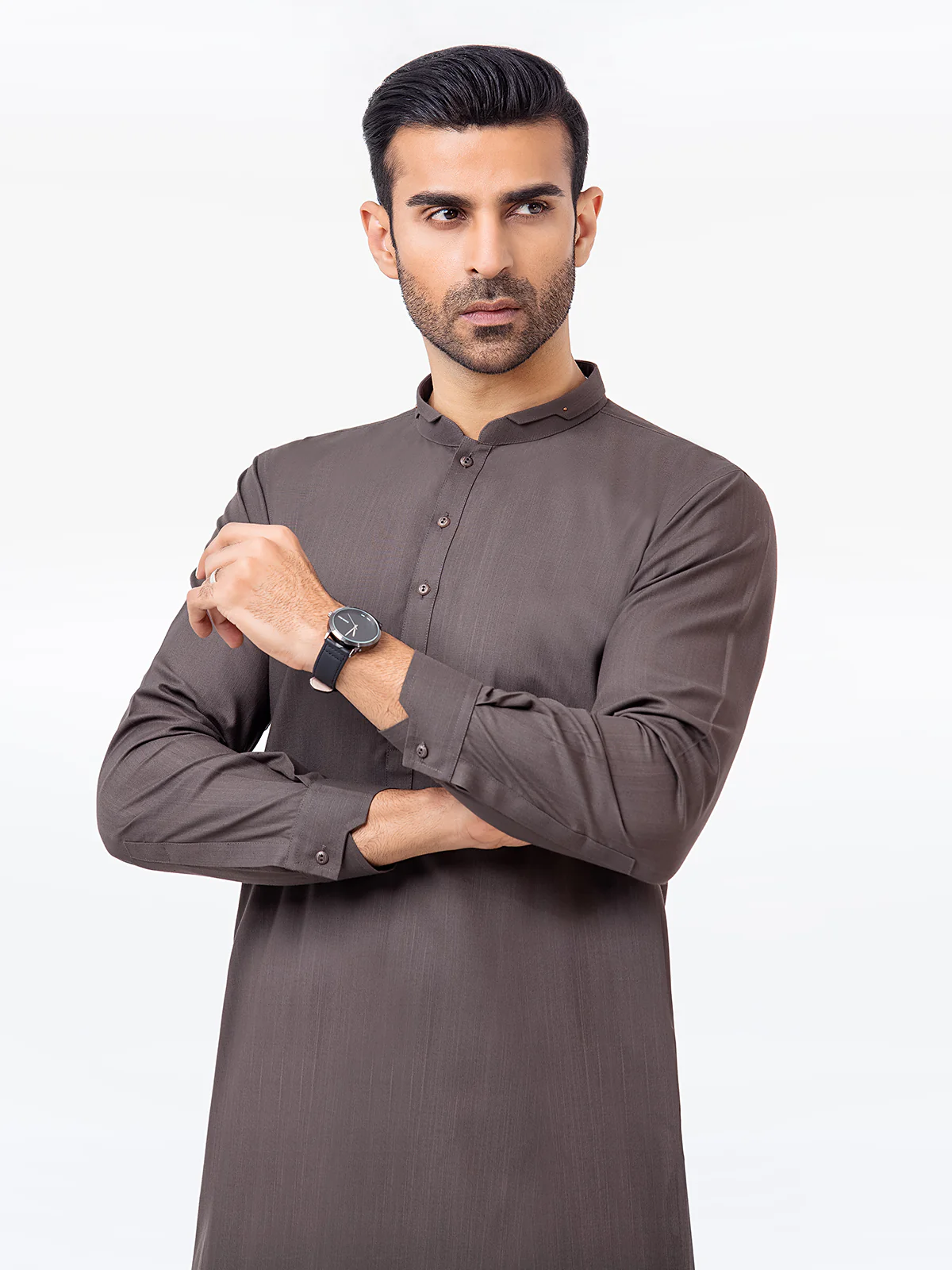 Men's Dark Grey Kurta Pajama - EMTKPT24-018 - Image 2