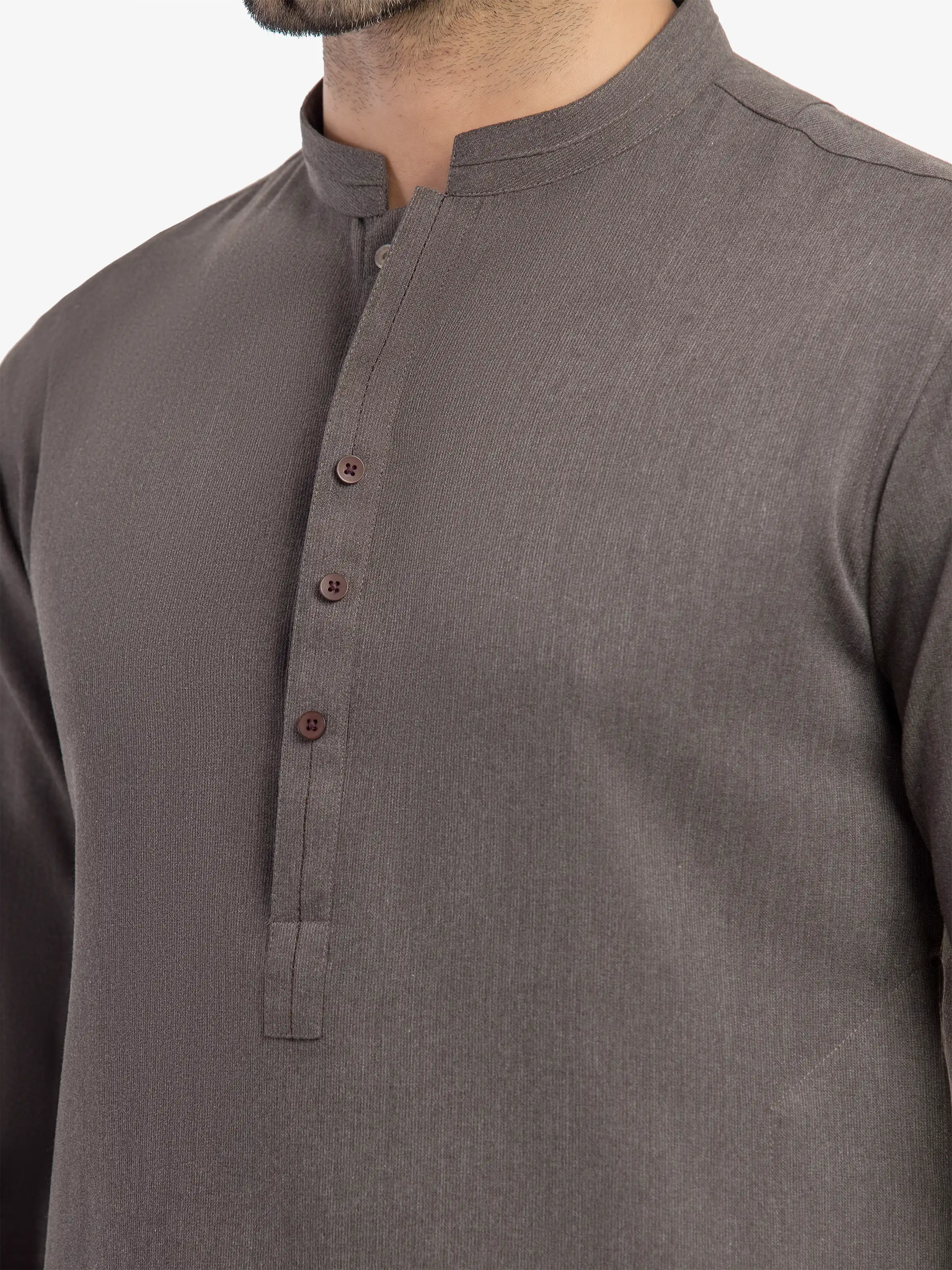 Men's Dark Grey Kurta Pajama - EMTKPT5-085 - Image 2