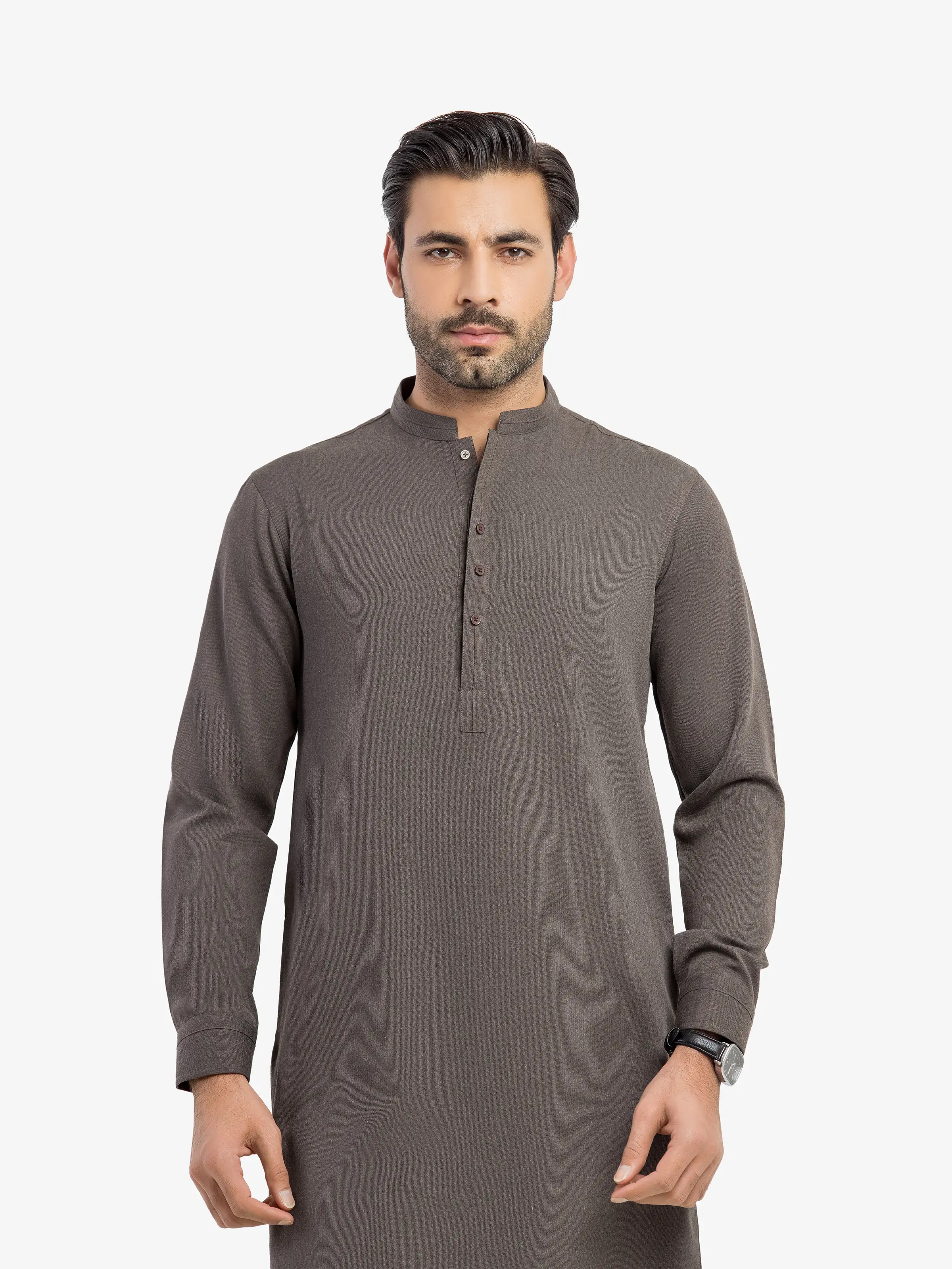 Men's Dark Grey Kurta Pajama - EMTKPT5-085 - Image 3