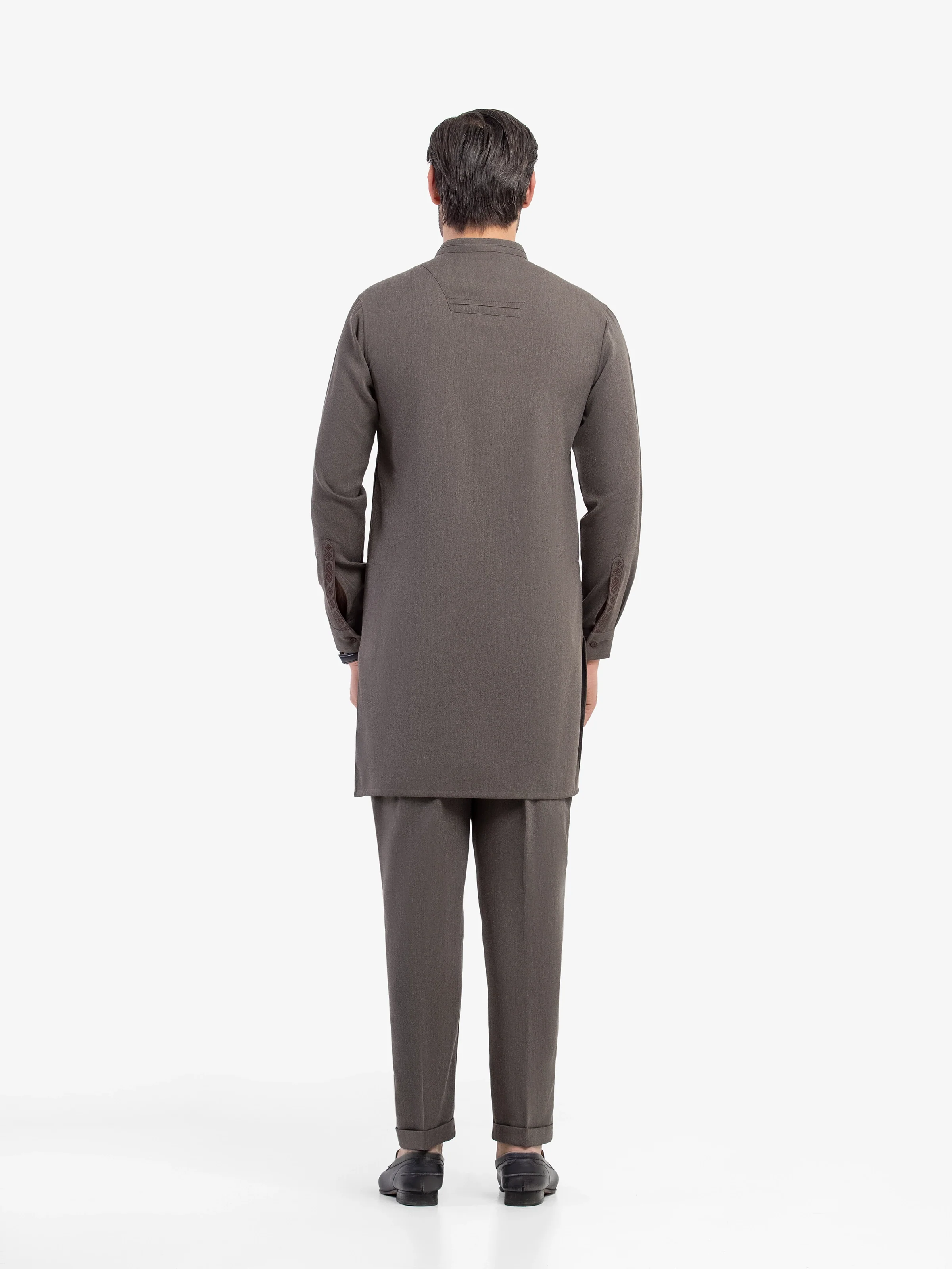 Men's Dark Grey Kurta Pajama - EMTKPT5-085 - Image 5
