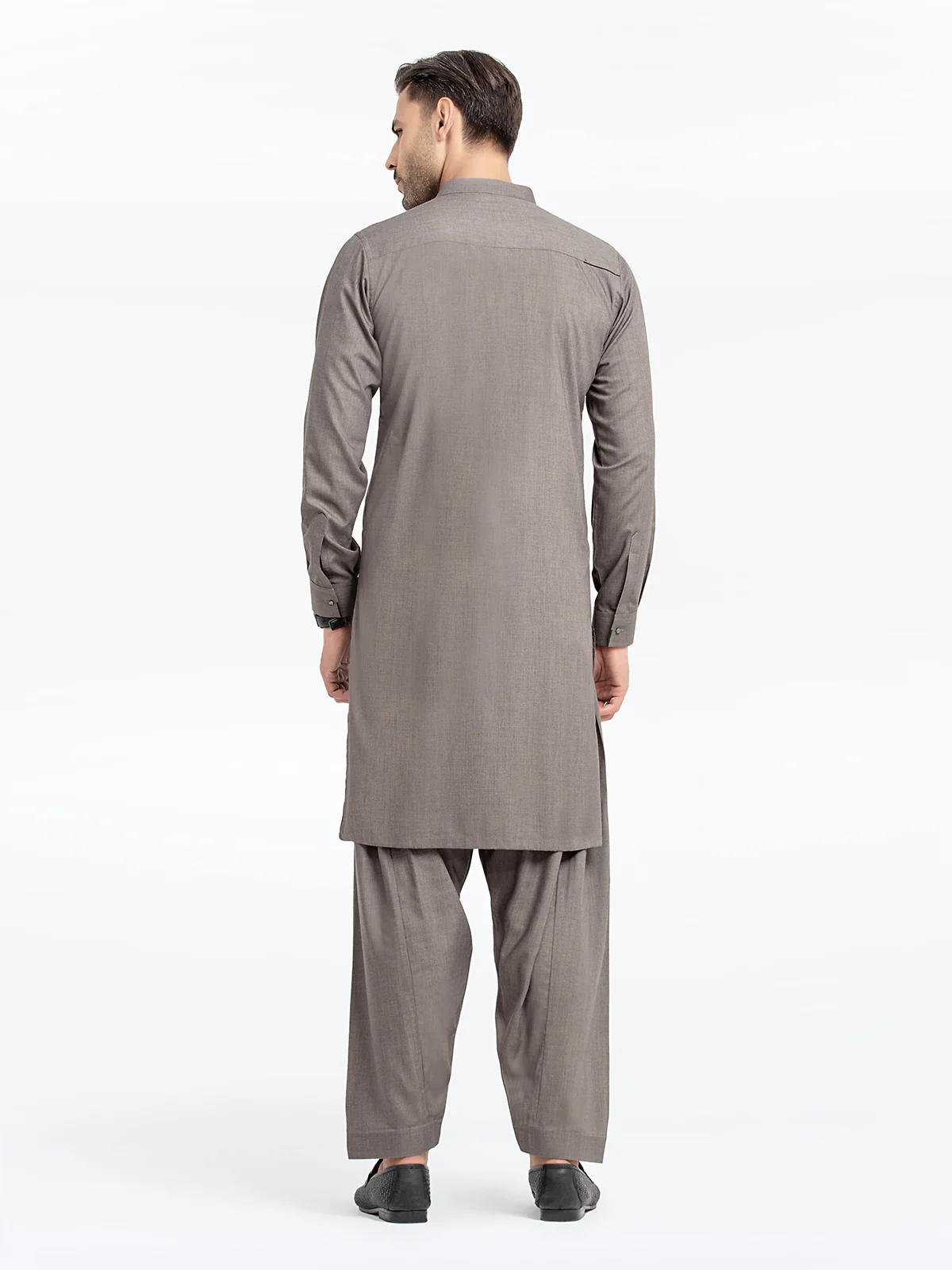 Men's Dark Grey Shalwar Kameez - EMTKST24-99467 - Image 5