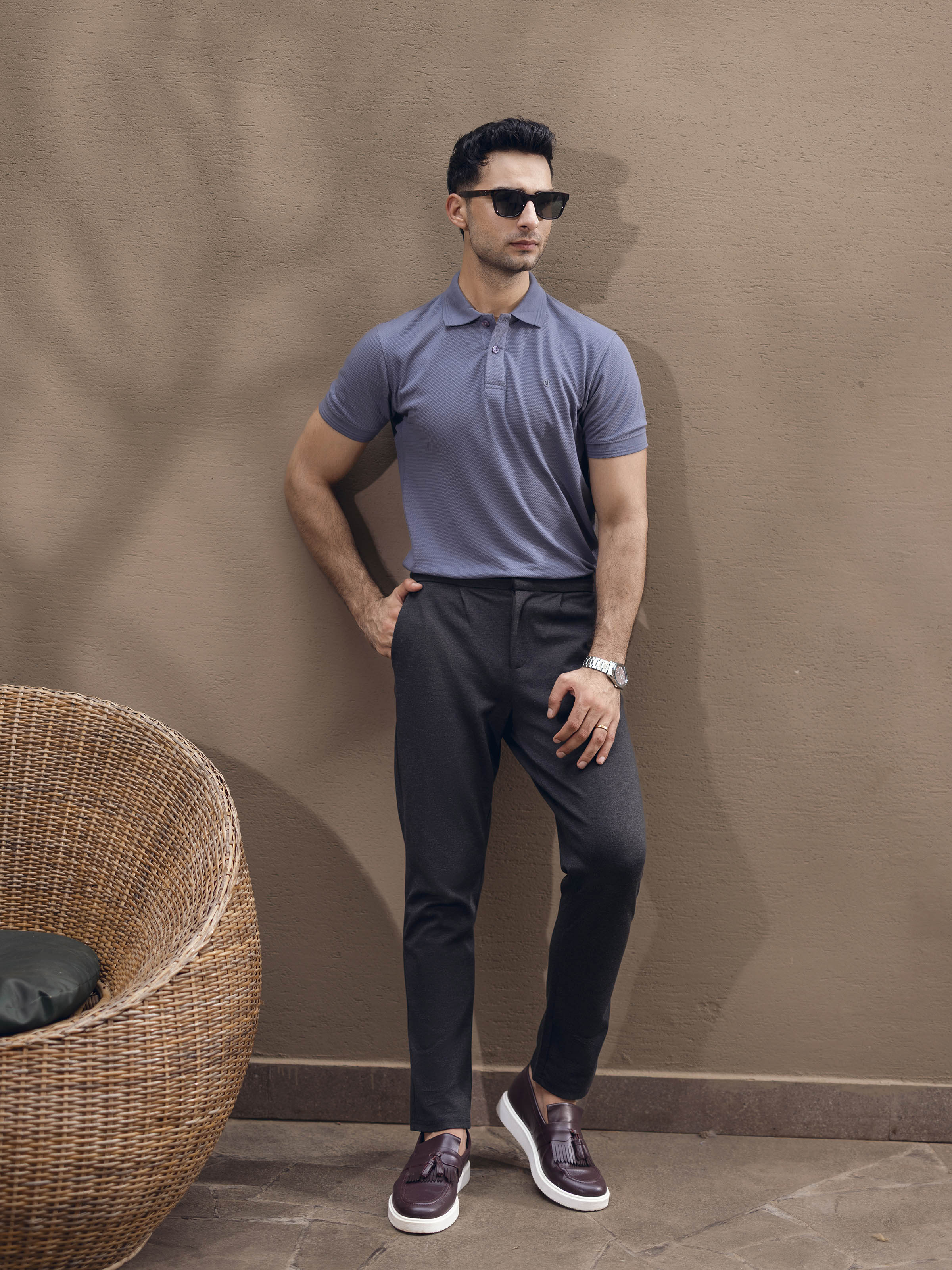 Men's Dark Grey Polo Shirt - EMTPS5-064 - Image 2