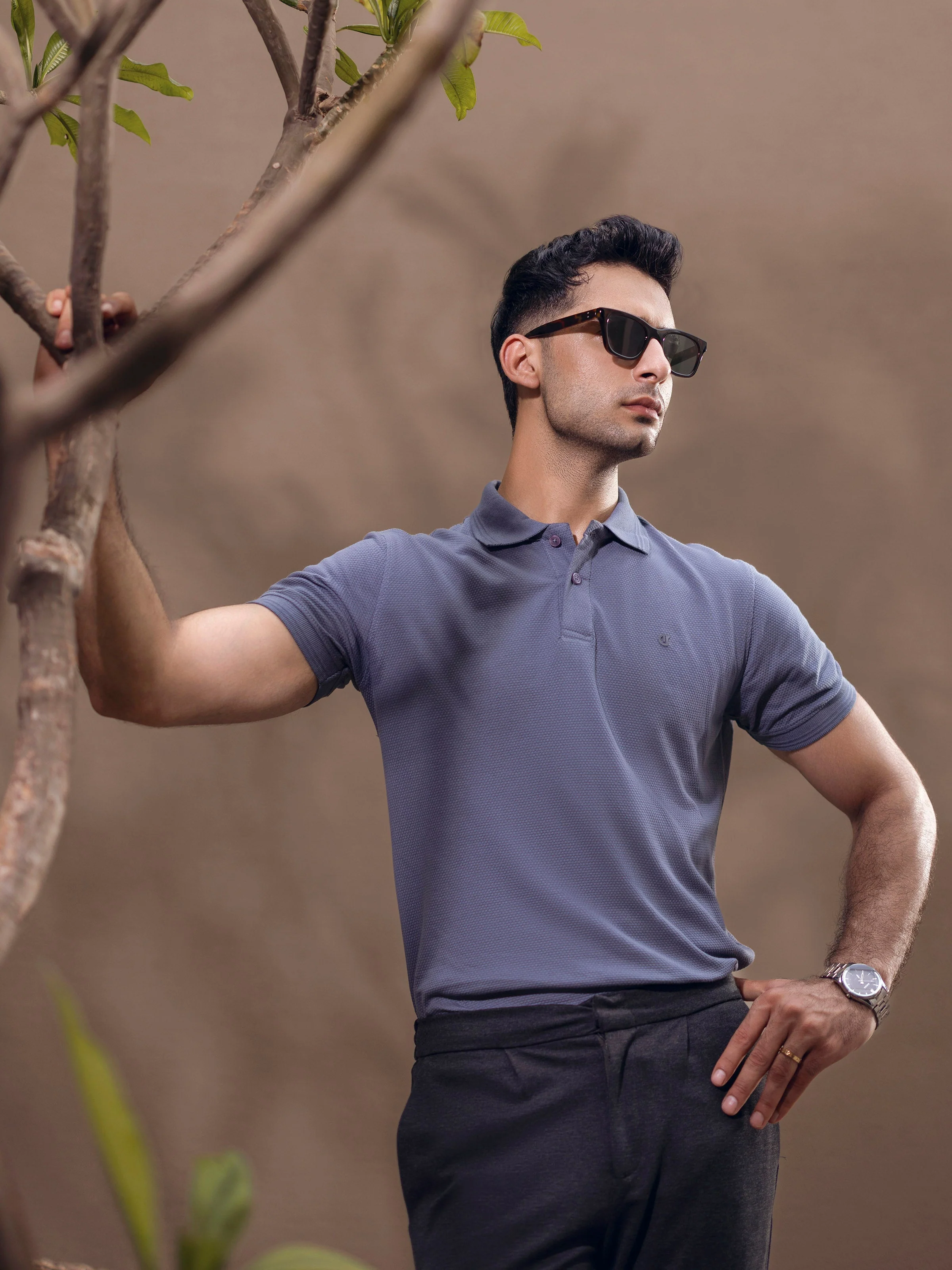 Men's Dark Grey Polo Shirt - EMTPS5-064 - Image 3