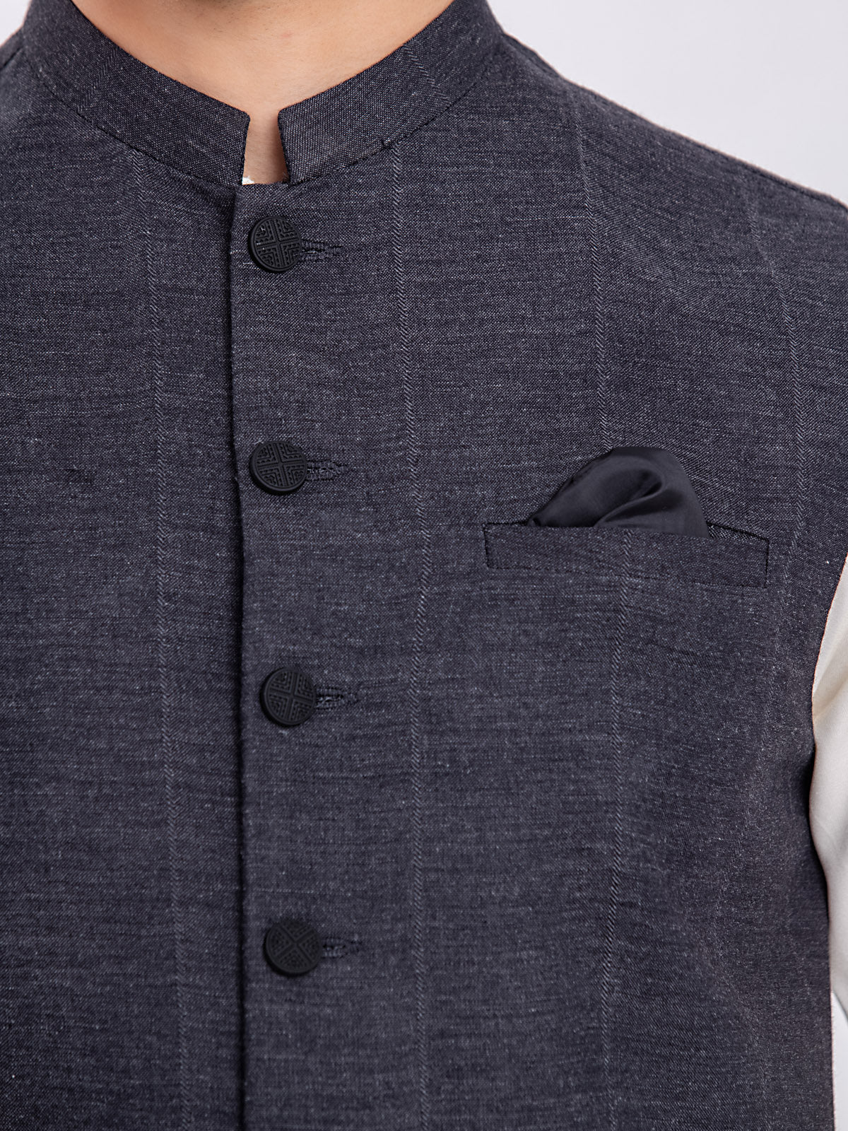 Men's Dark Grey Waist Coat - EMTWC24-35910 - Image 3