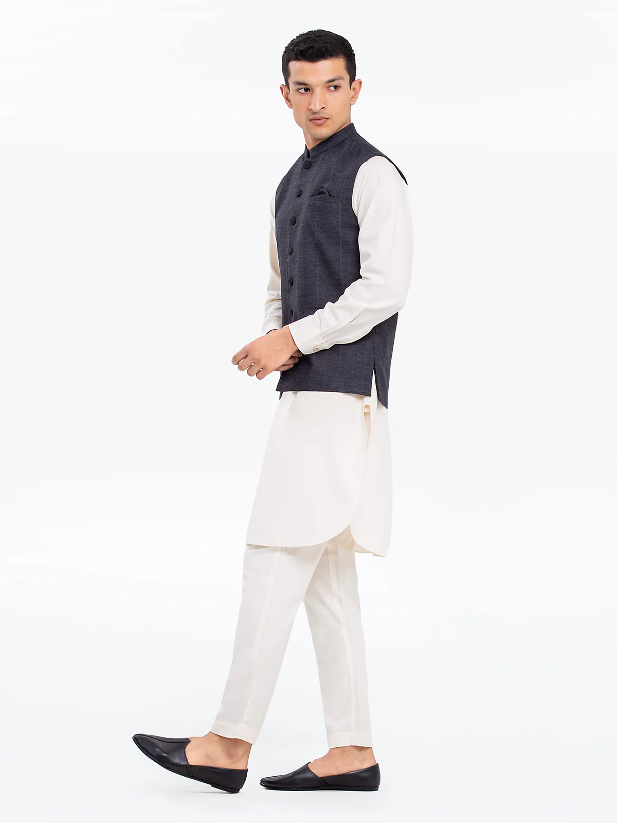 Men's Dark Grey Waist Coat - EMTWC24-35910 - Image 5