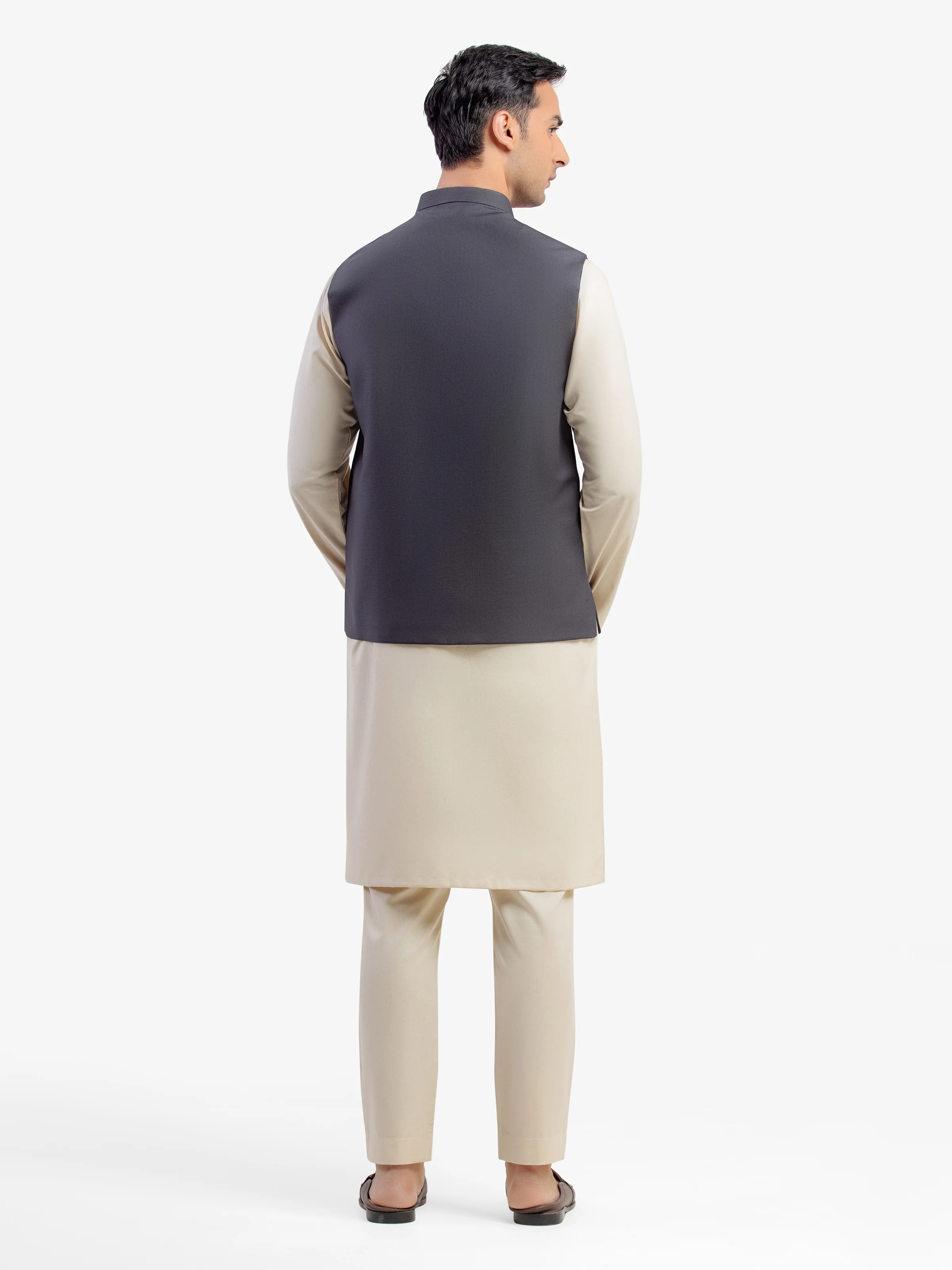 Men's Dark Grey Waist Coat - EMTWCP5-35970 - Image 5