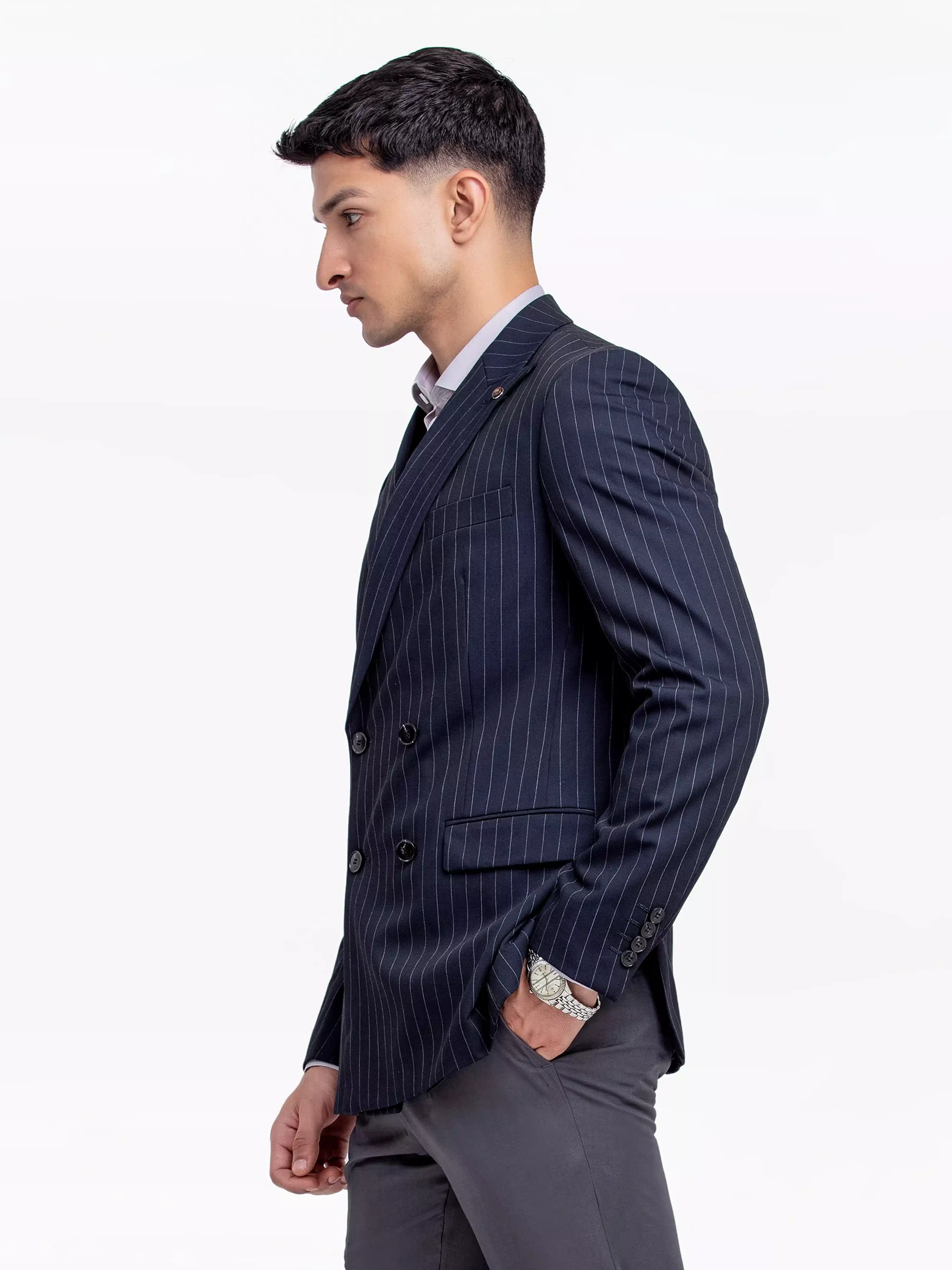 Men's Dark Navy Blazer - EMTB24-6876 - Image 4