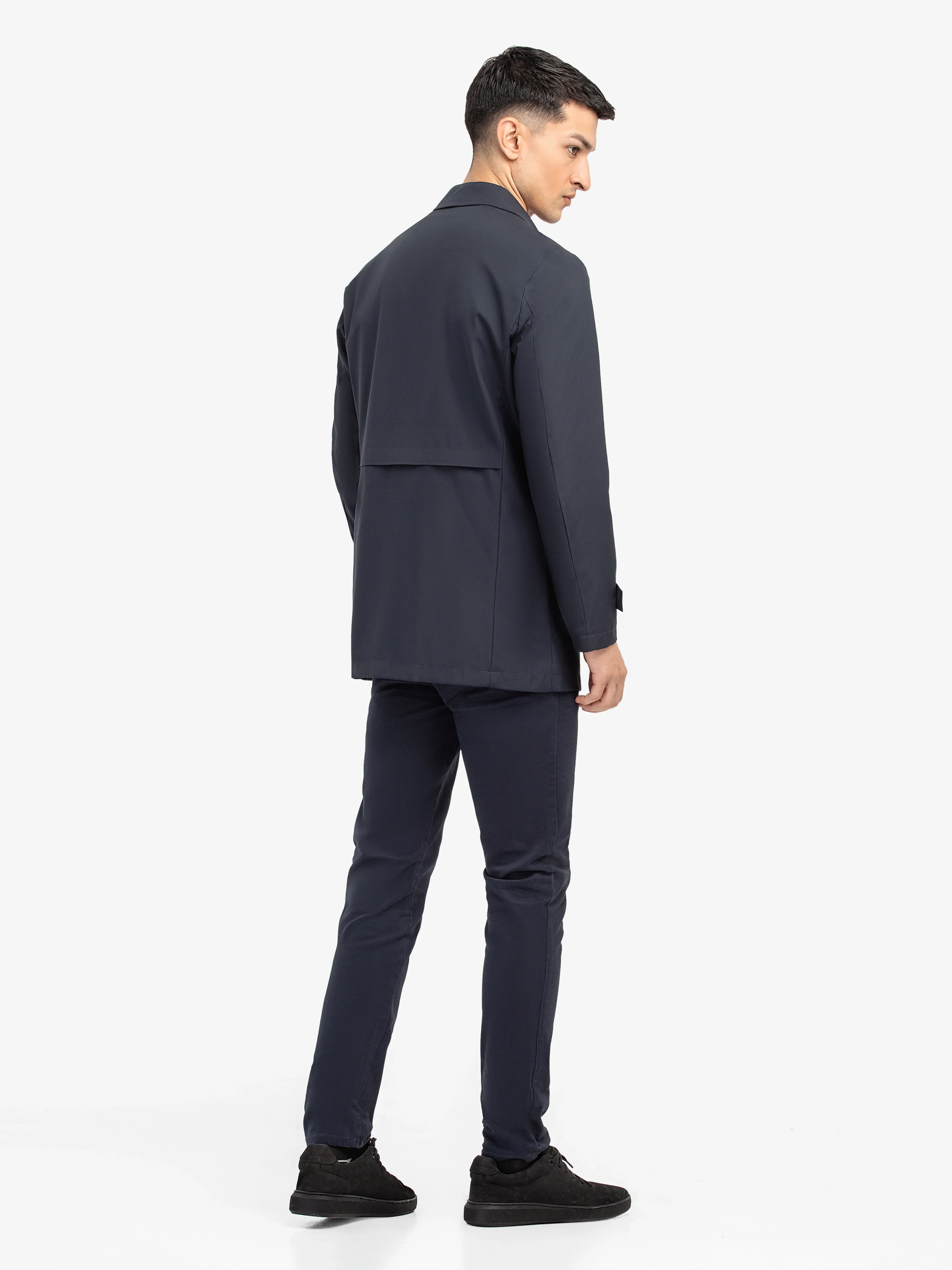 Men's Dark Navy Long Coat - EMTC24-005 - Image 5