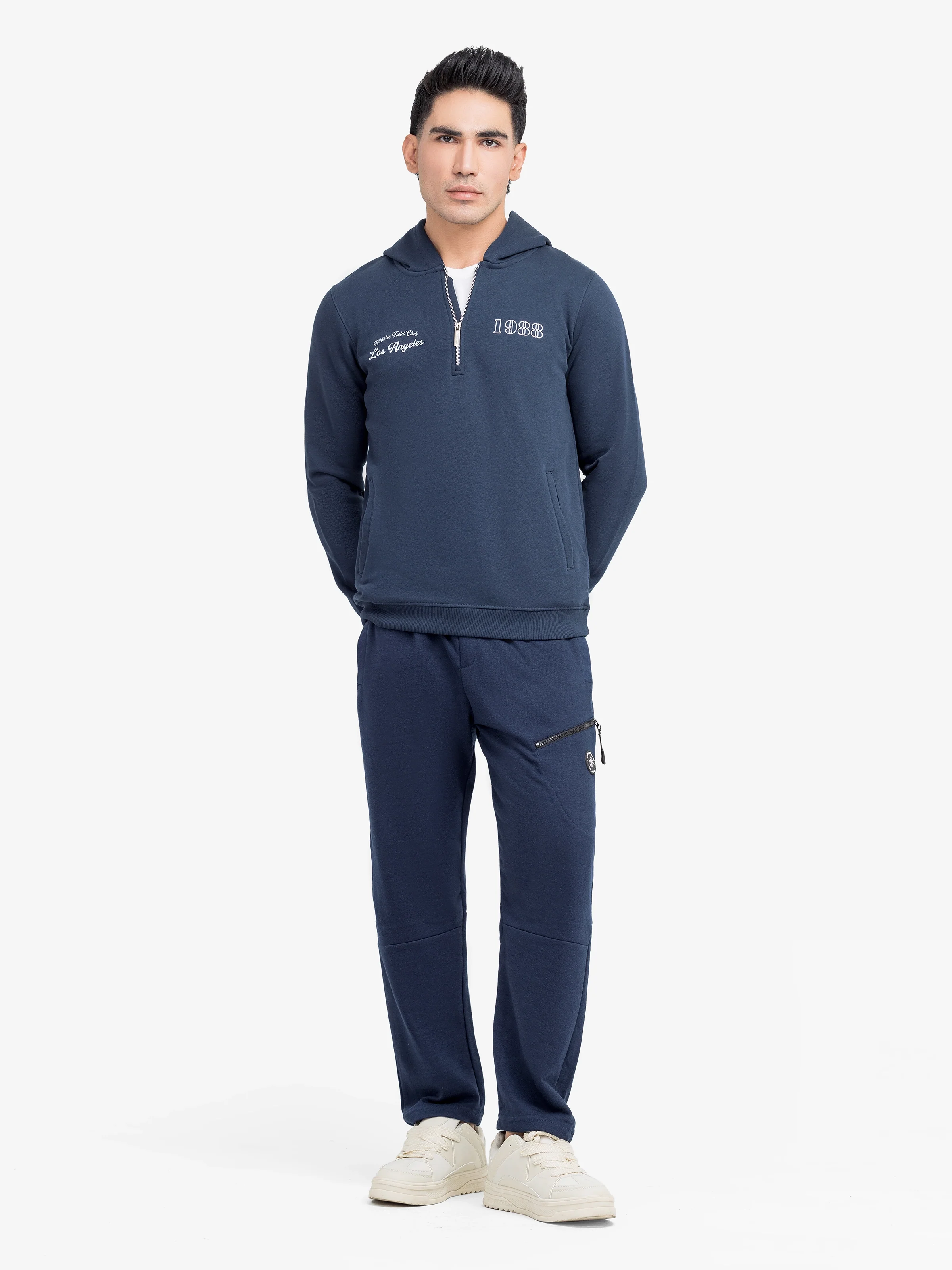 Men's Dark Navy Hoodie - EMTH24-008 - Image 2