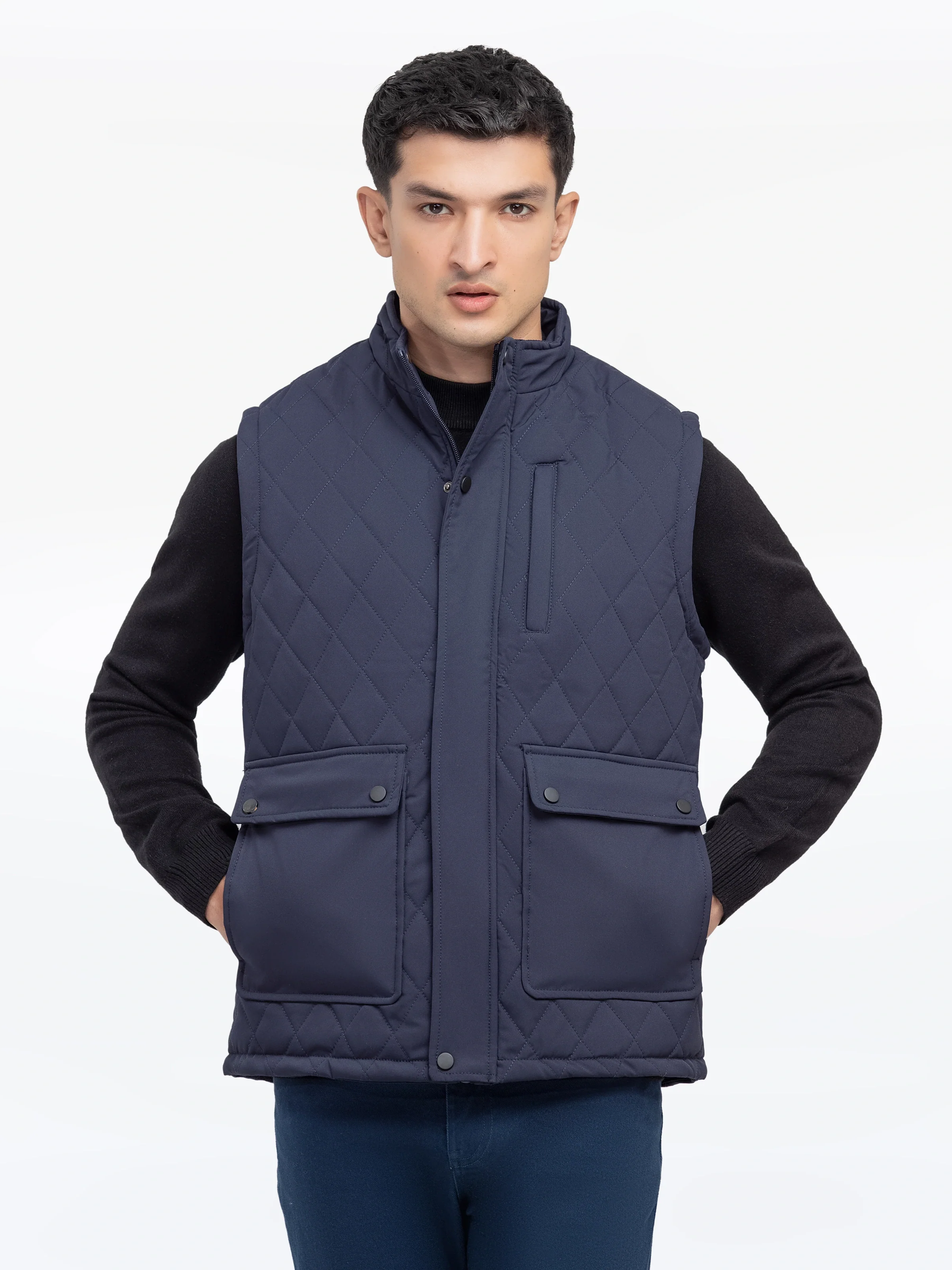 Men's Dark Navy Jacket - EMTJP24-023 - Image 2