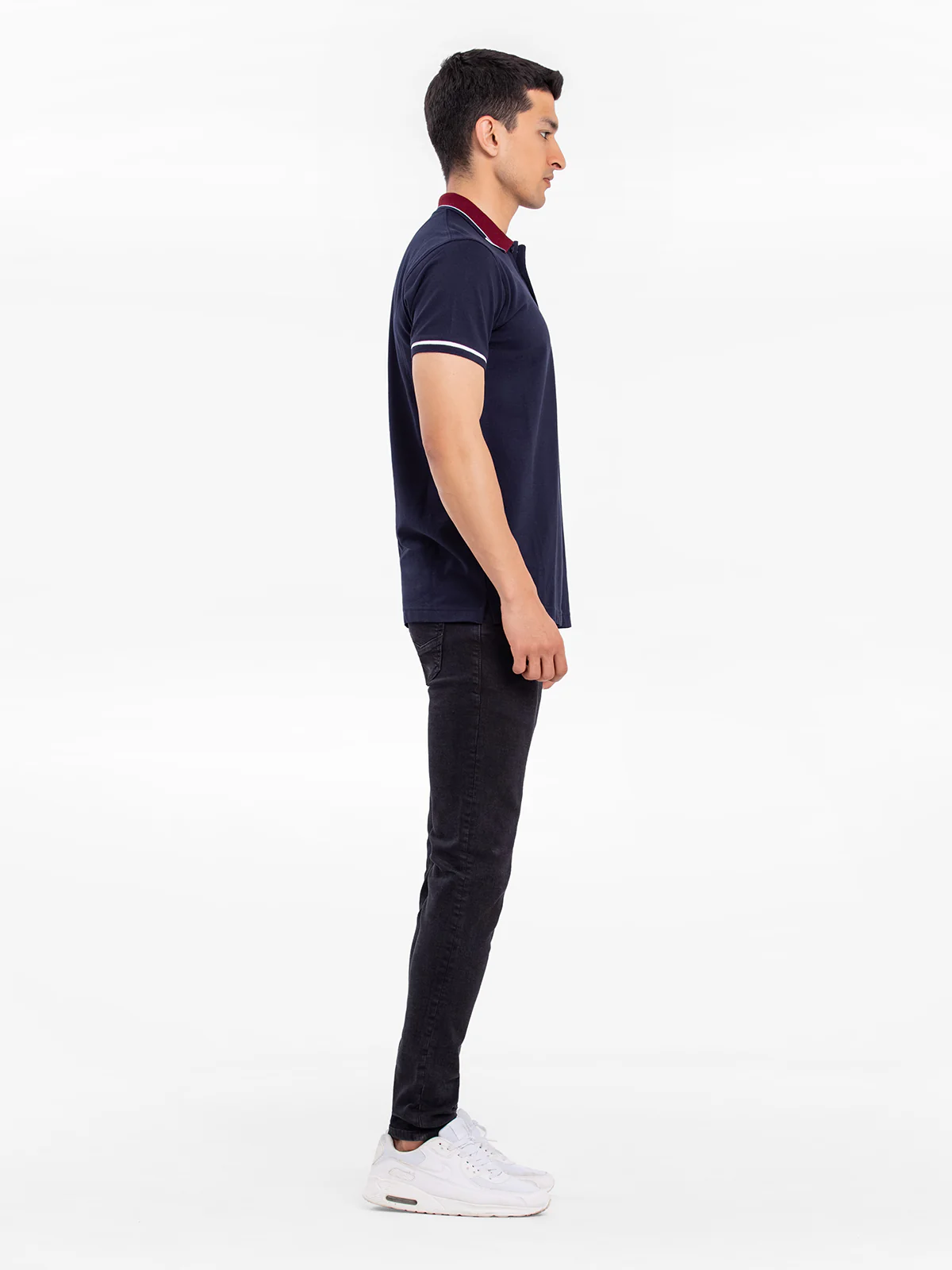 Men's Dark Navy Polo Shirt - EMTPS23-022 - Image 3