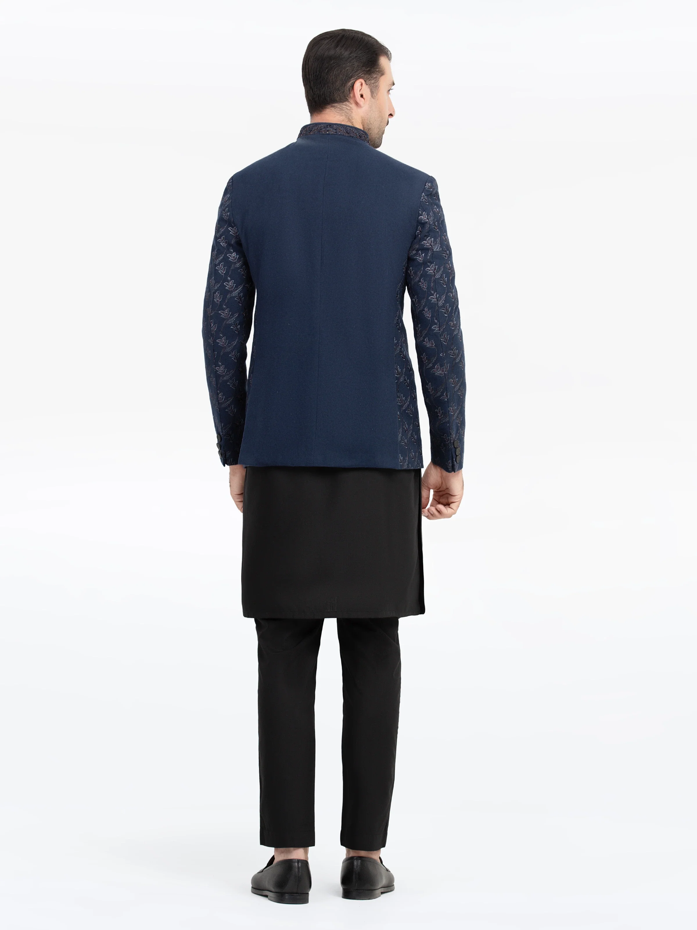 Men's Dark Navy Prince Coat - EMTPC5-024 - Image 5