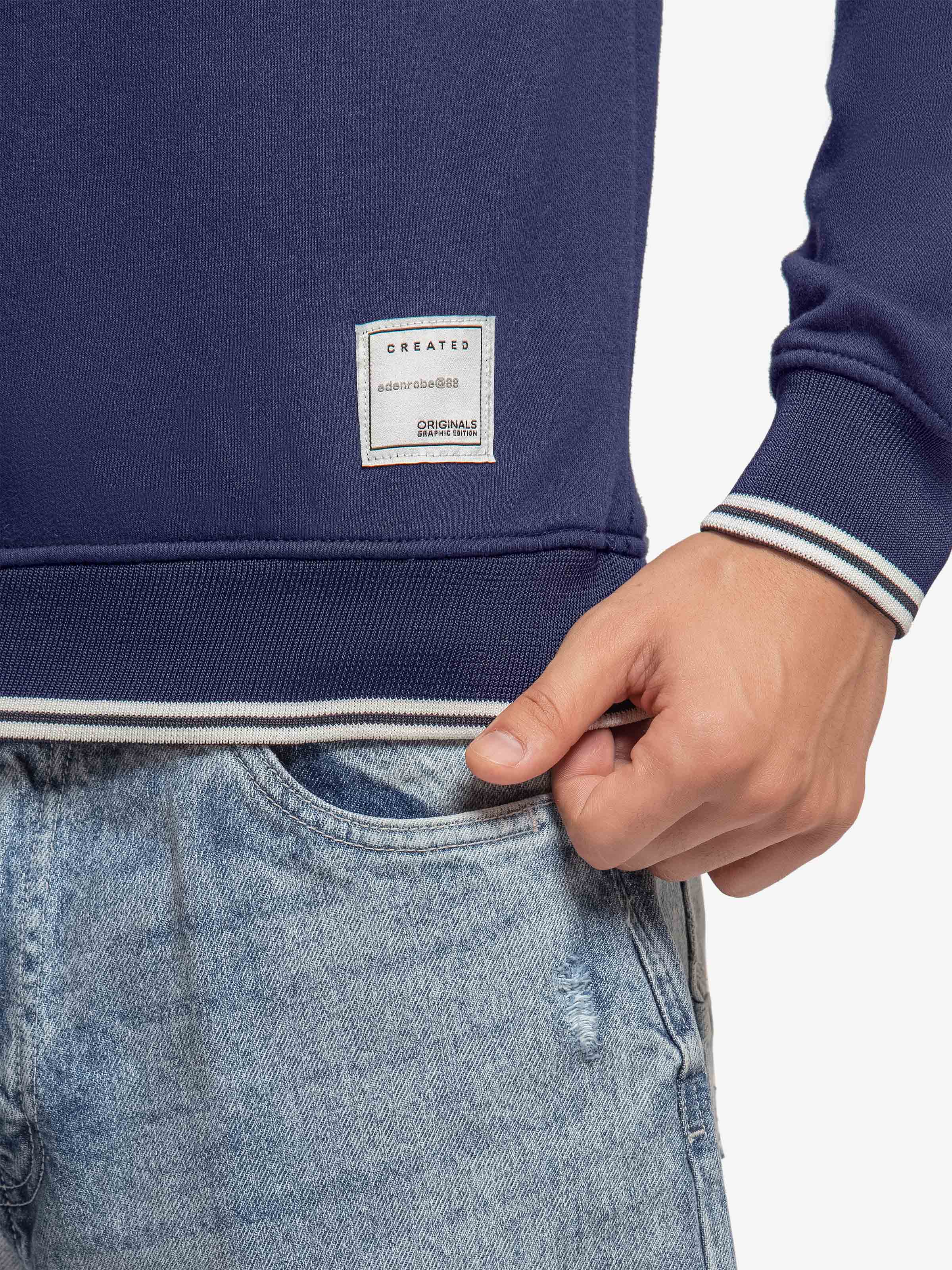 Men's Dark Navy Sweatshirt - EMTSS5-002 - Image 3
