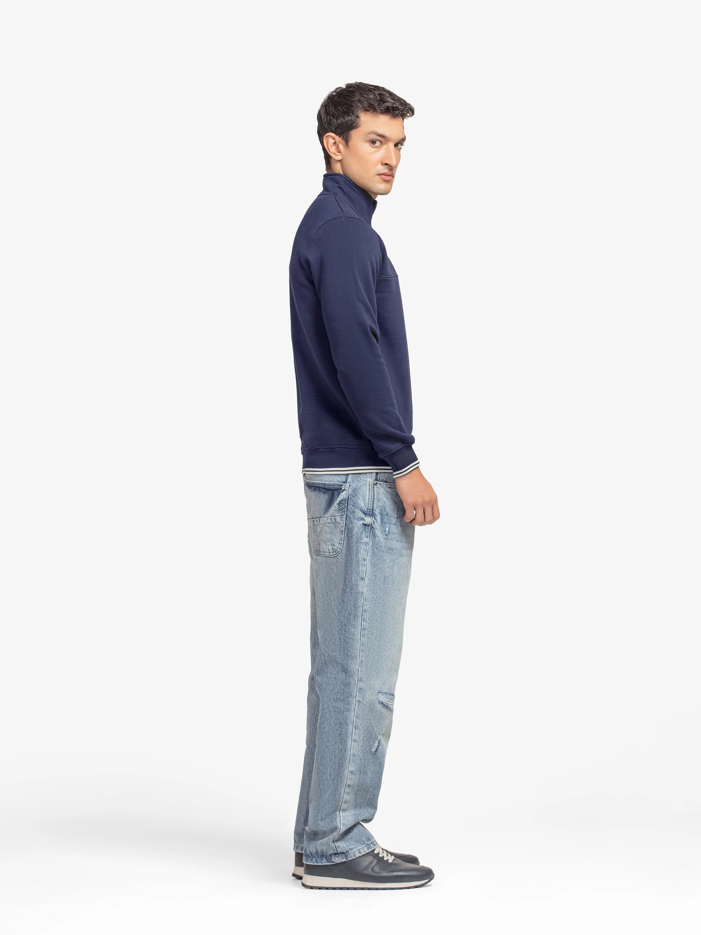 Men's Dark Navy Sweatshirt - EMTSS5-002 - Image 5