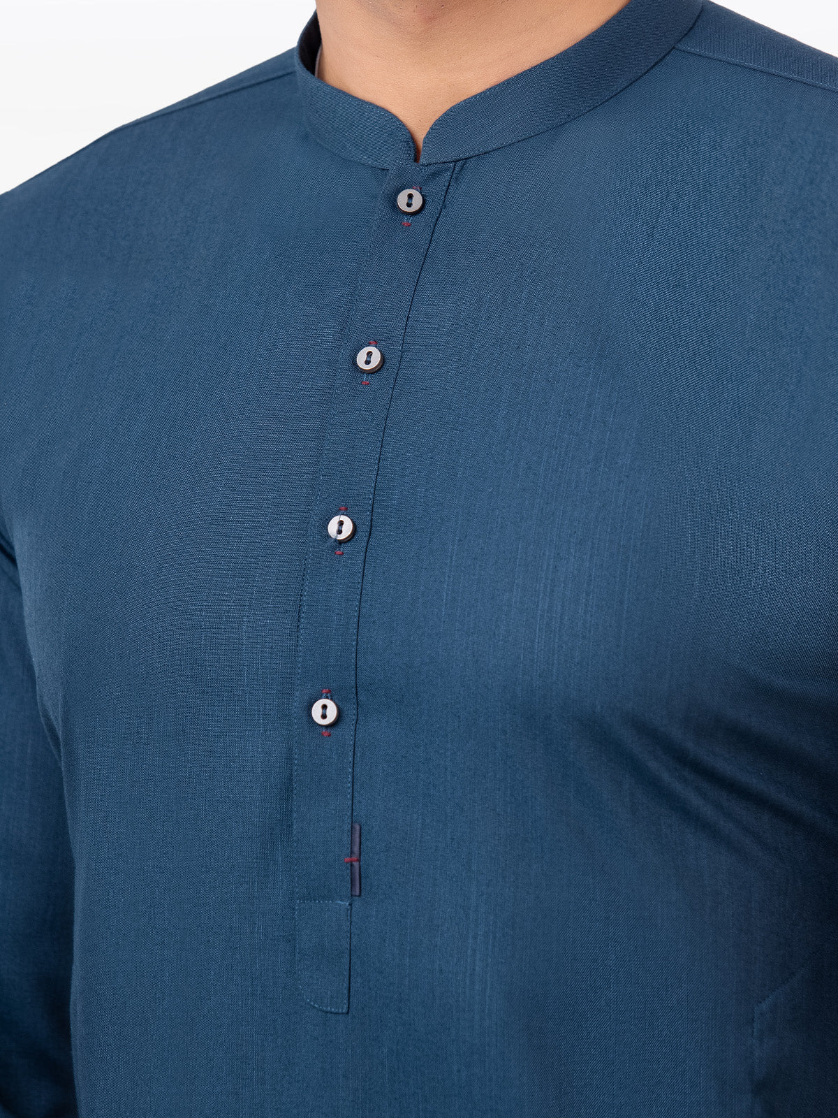Men's Dark Ocean Kurta Pajama - EMTKPT24-012 - Image 3