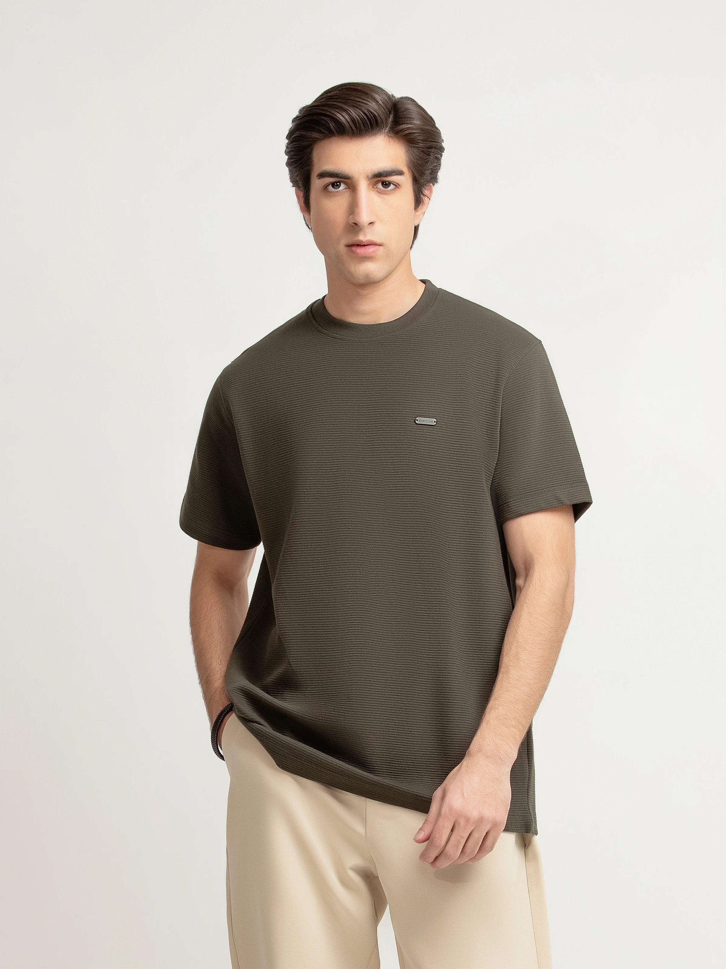 Men's Dark Olive Graphic Tee - EMTGT6-004