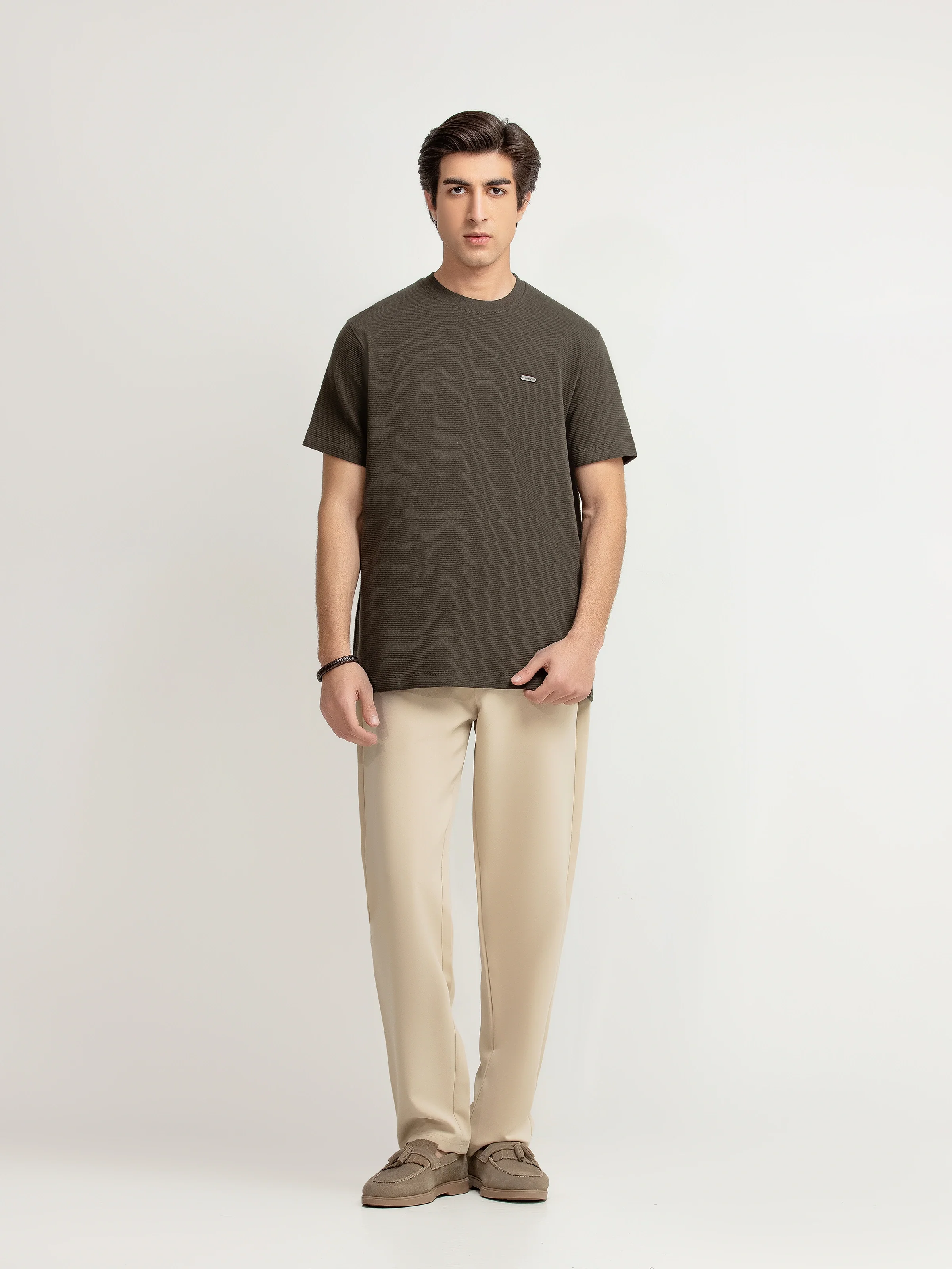 Men's Dark Olive Graphic Tee - EMTGT6-004 - Image 2