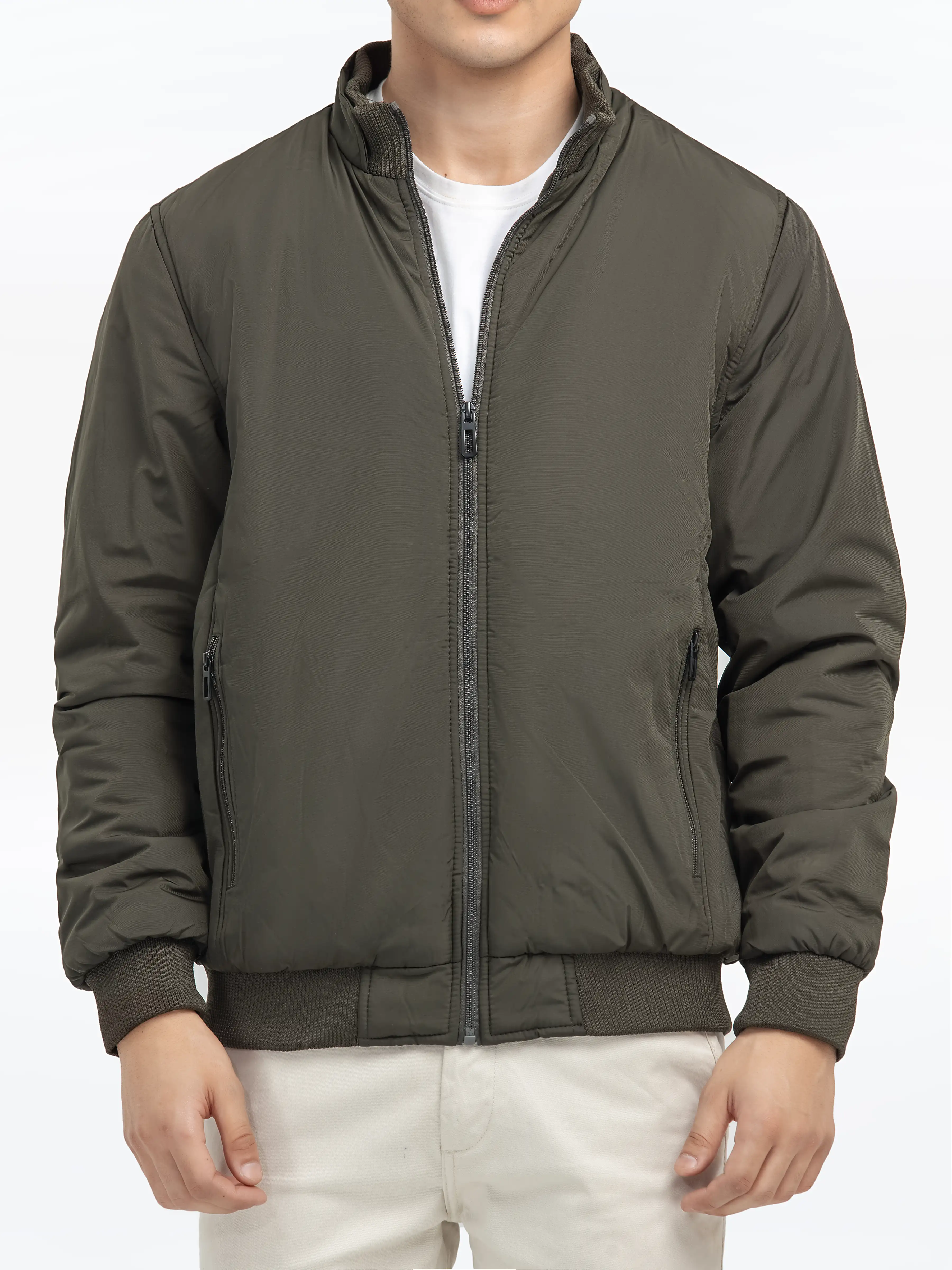 Men's Dark Olive Jacket - EMTJP24-020 - Image 4