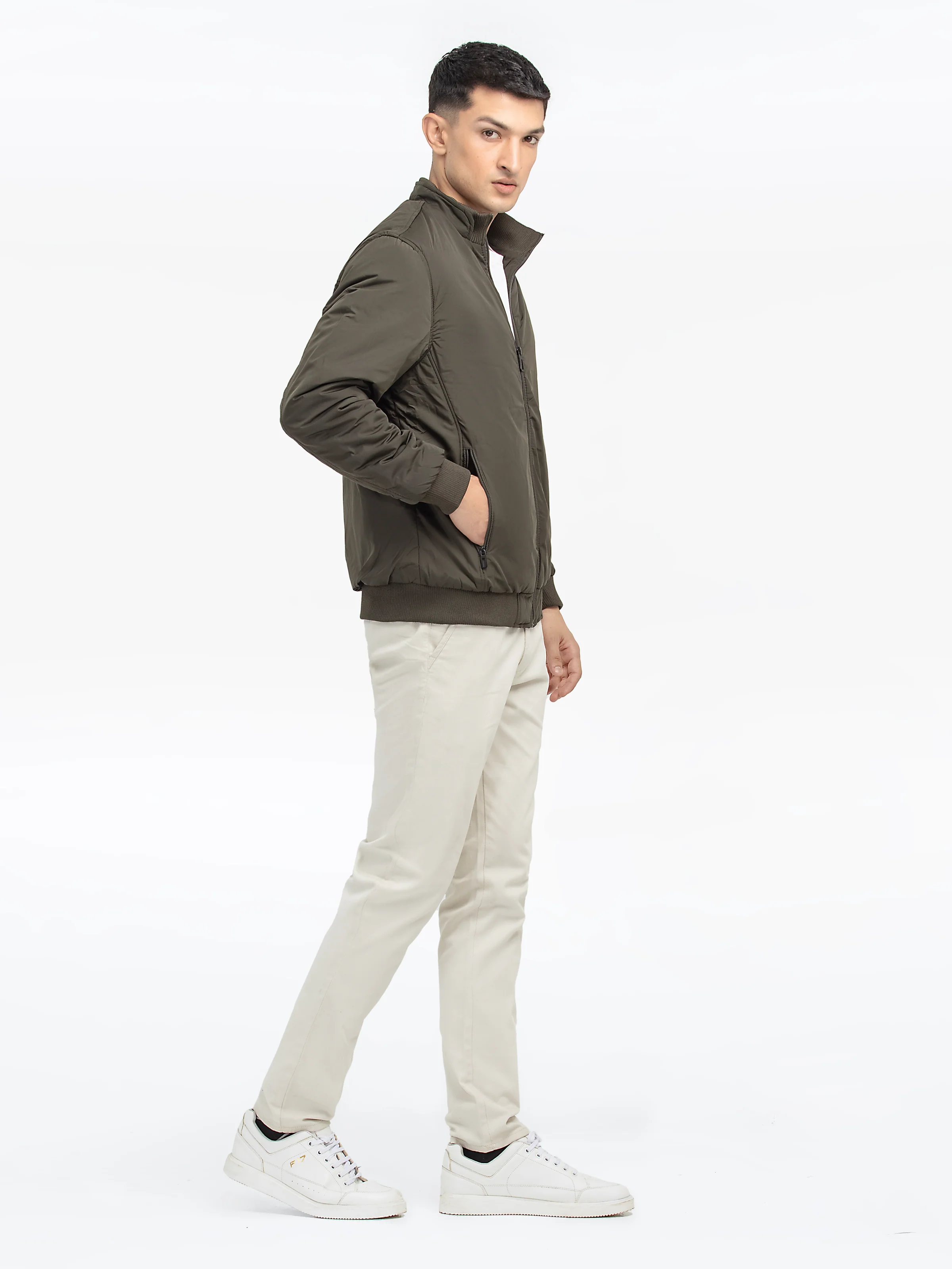 Men's Dark Olive Jacket - EMTJP24-020 - Image 5