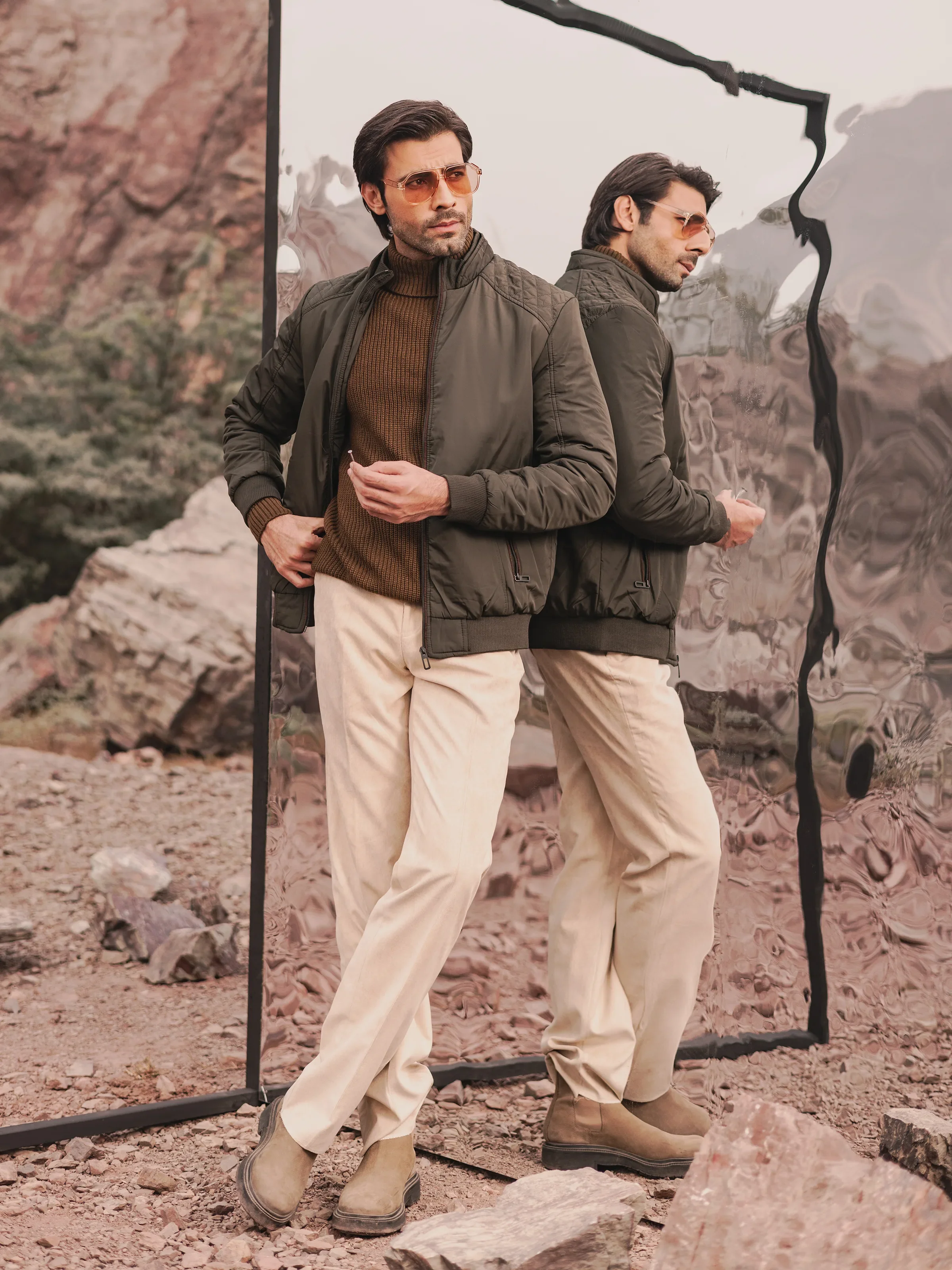 Men's Dark Olive Jacket - EMTJP24-024 - Image 2