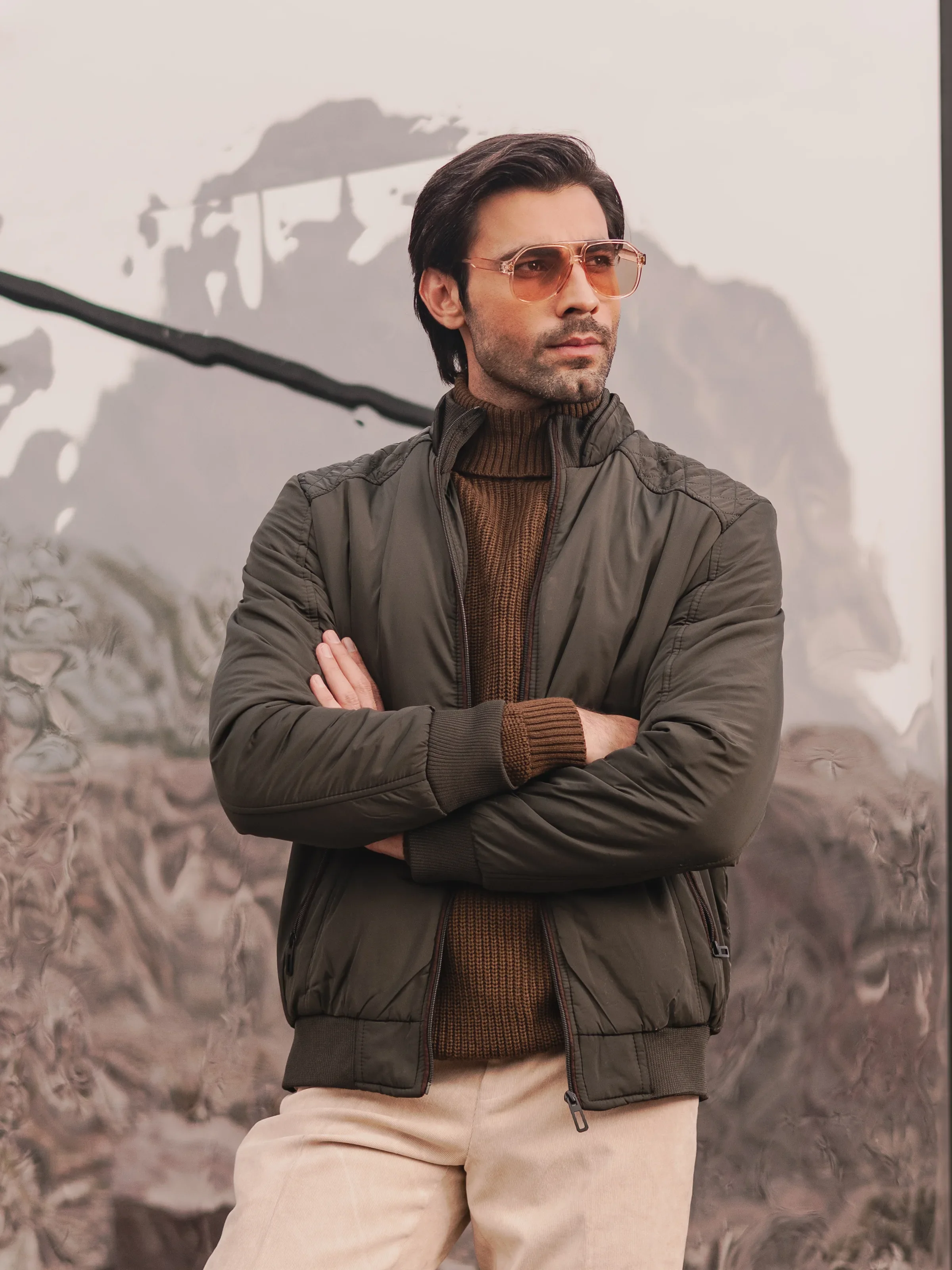 Men's Dark Olive Jacket - EMTJP24-024 - Image 3