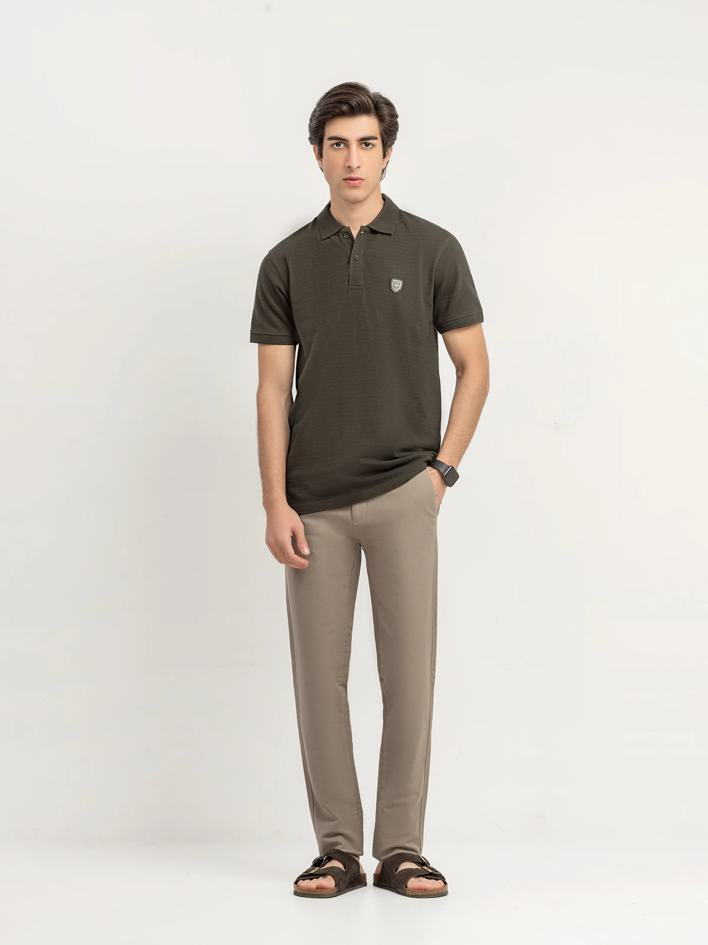 Men's Dark Olive Polo Shirt - EMTPS6-089 - Image 2