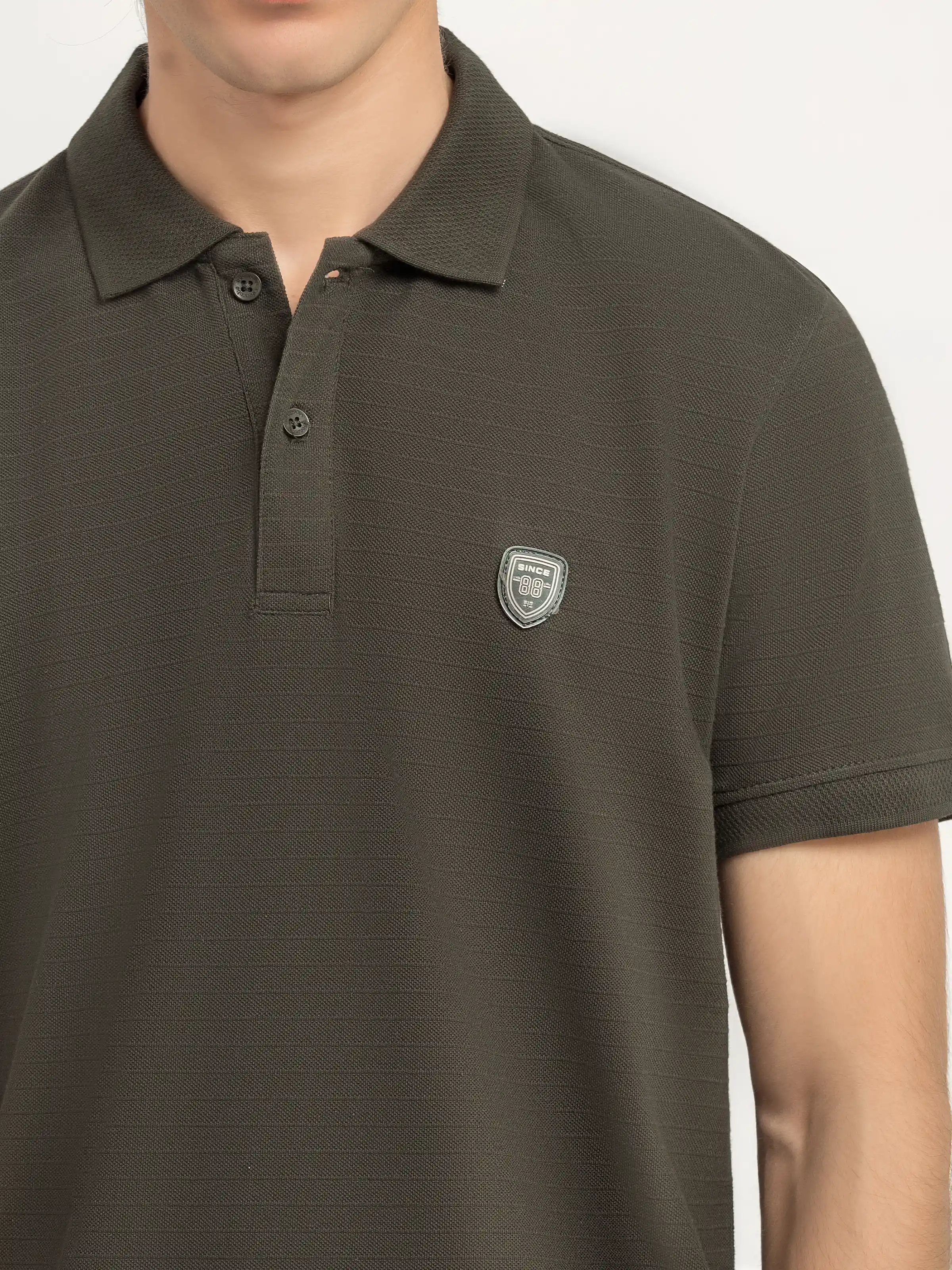 Men's Dark Olive Polo Shirt - EMTPS6-089 - Image 3