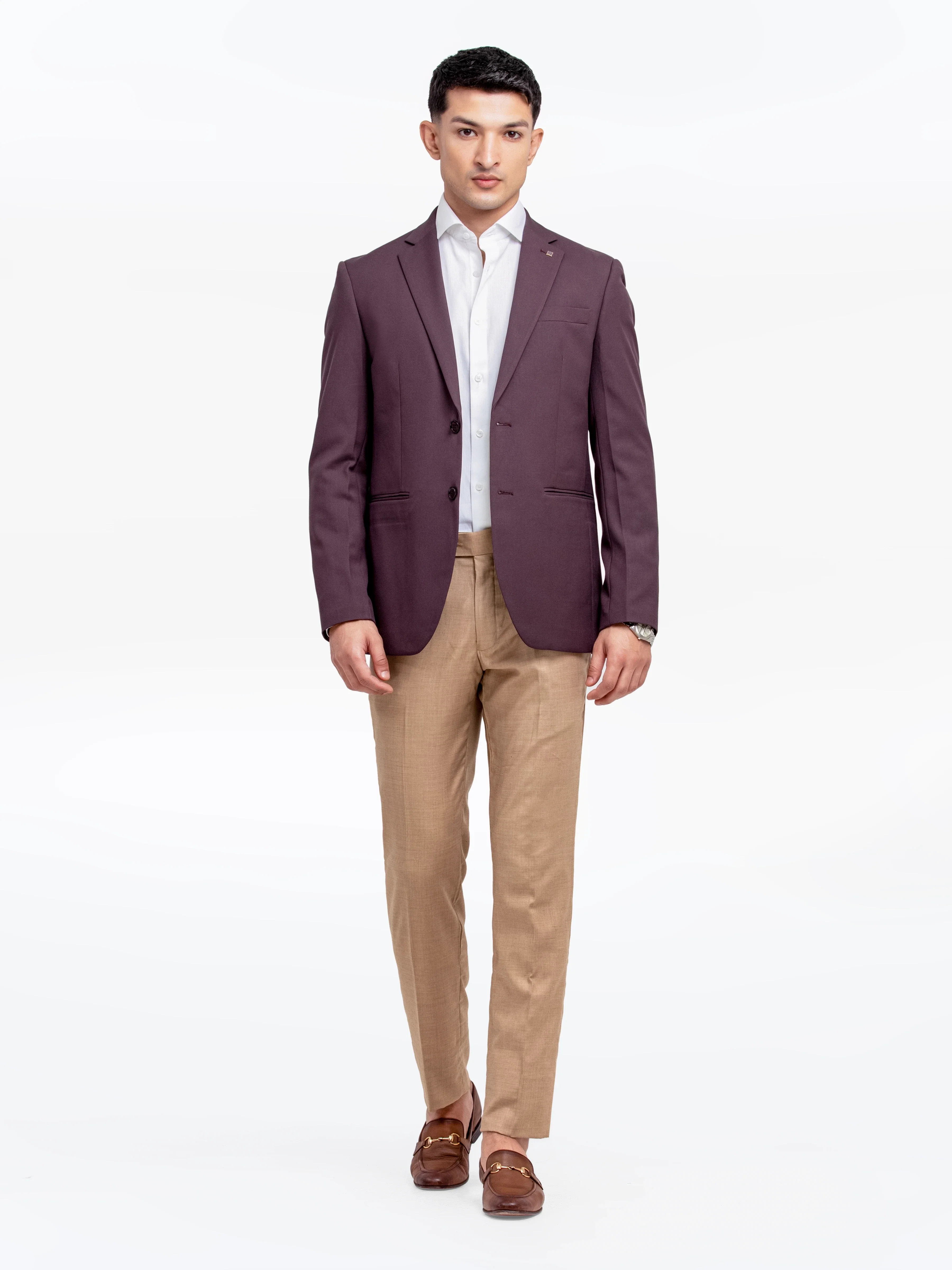 Men's Dark Plum Blazer - EMTB24-6872 - Image 2