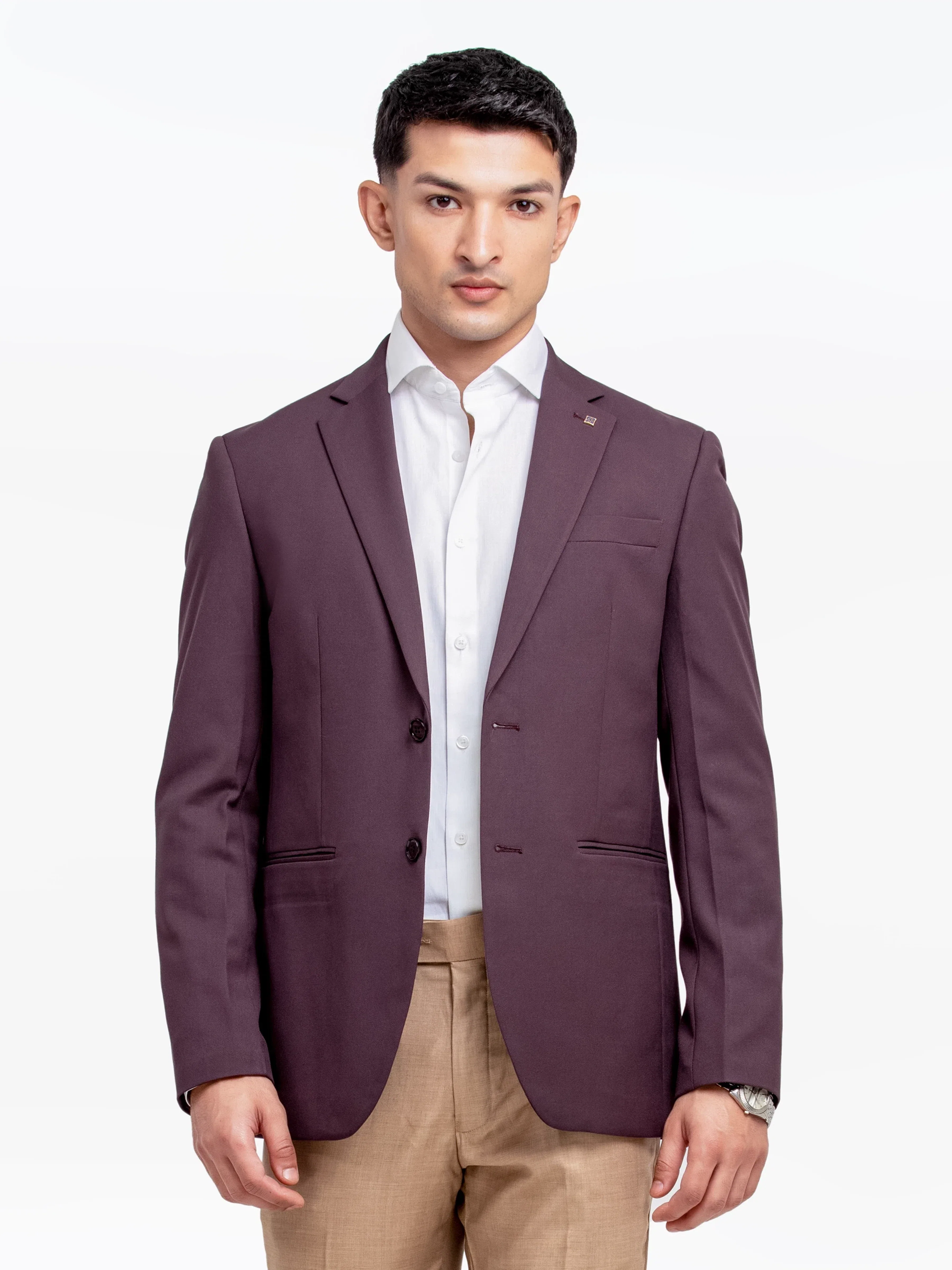 Men's Dark Plum Blazer - EMTB24-6872 - Image 3