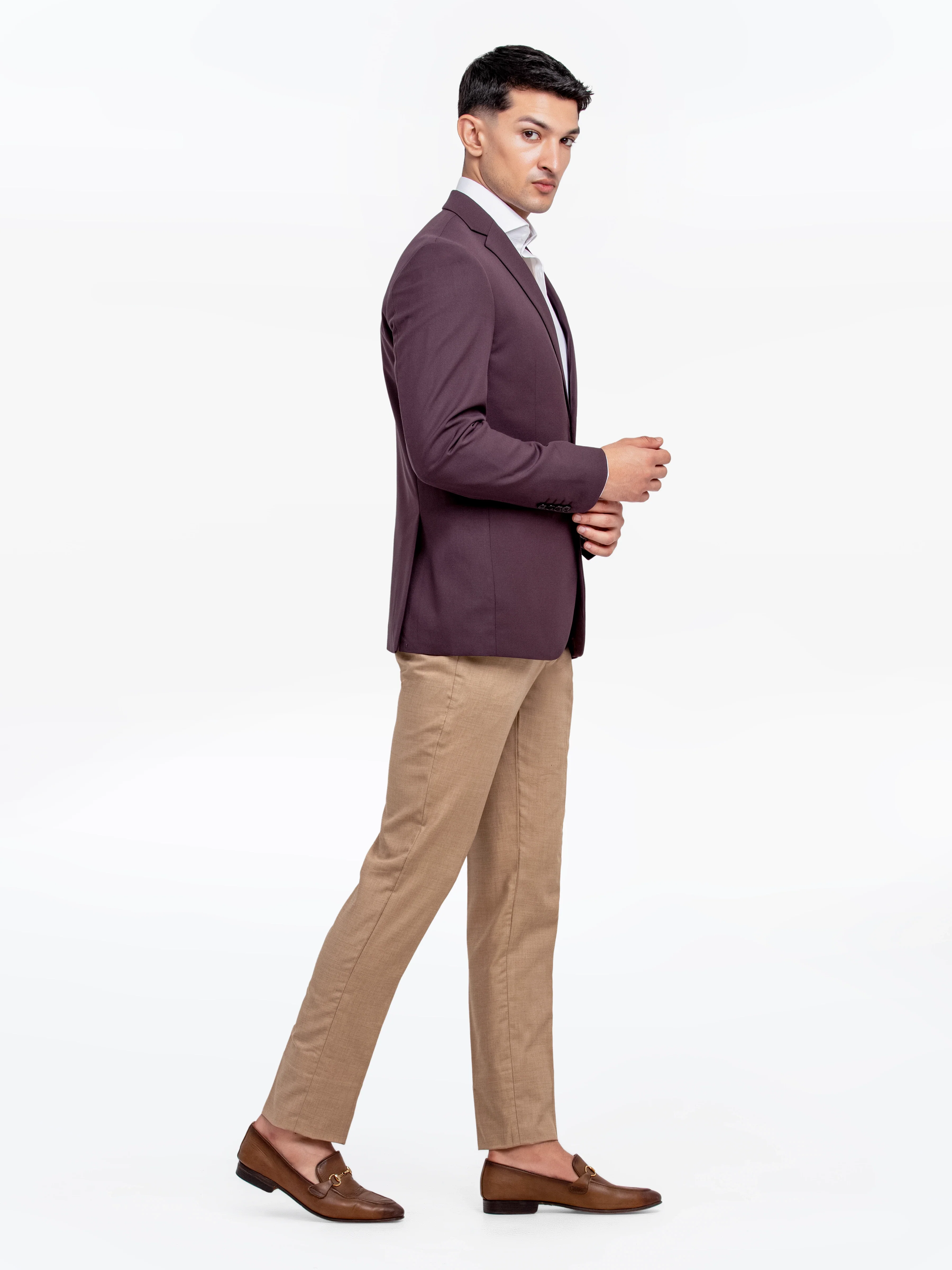 Men's Dark Plum Blazer - EMTB24-6872 - Image 5