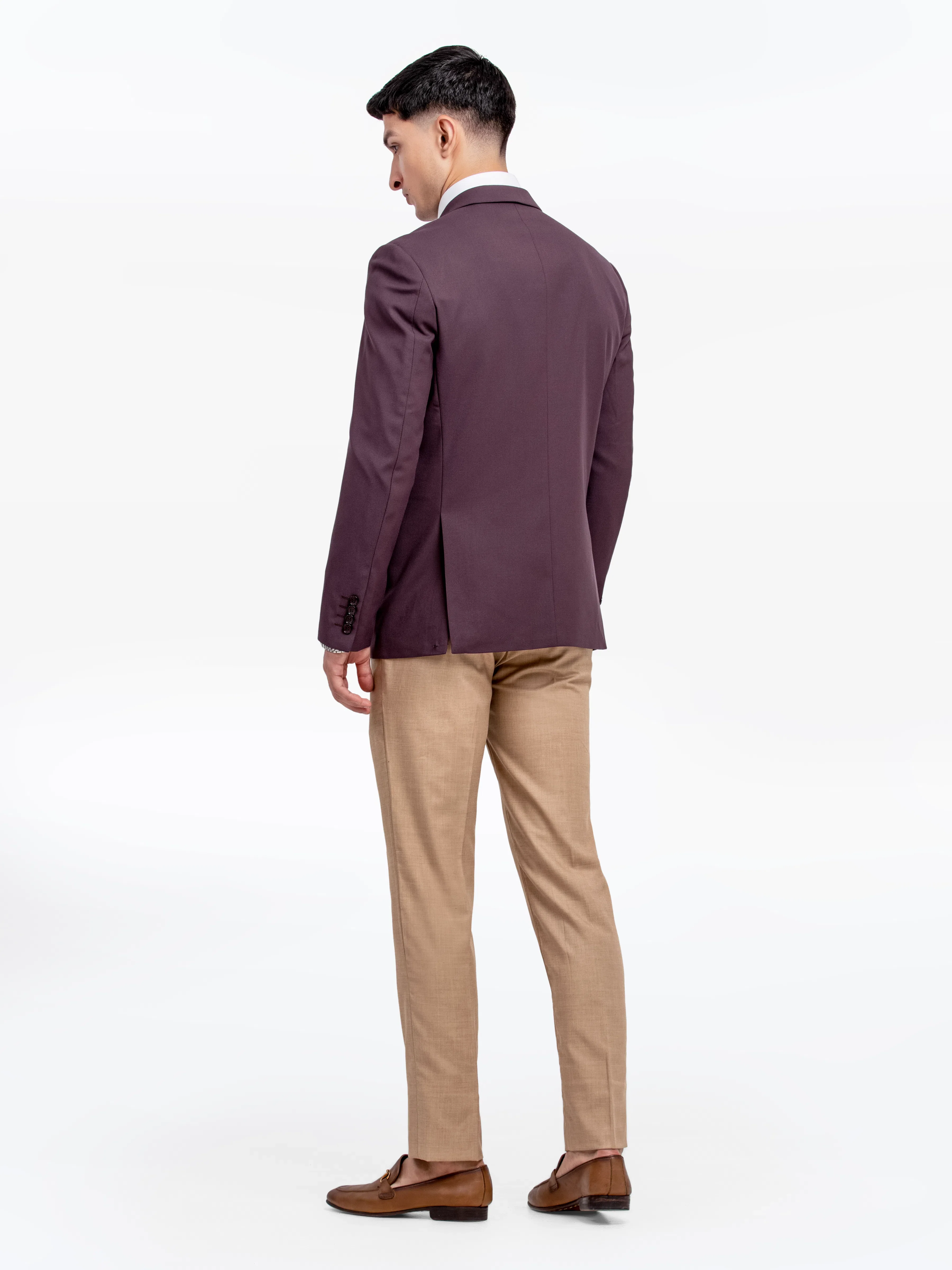 Men's Dark Plum Blazer - EMTB24-6872 - Image 6