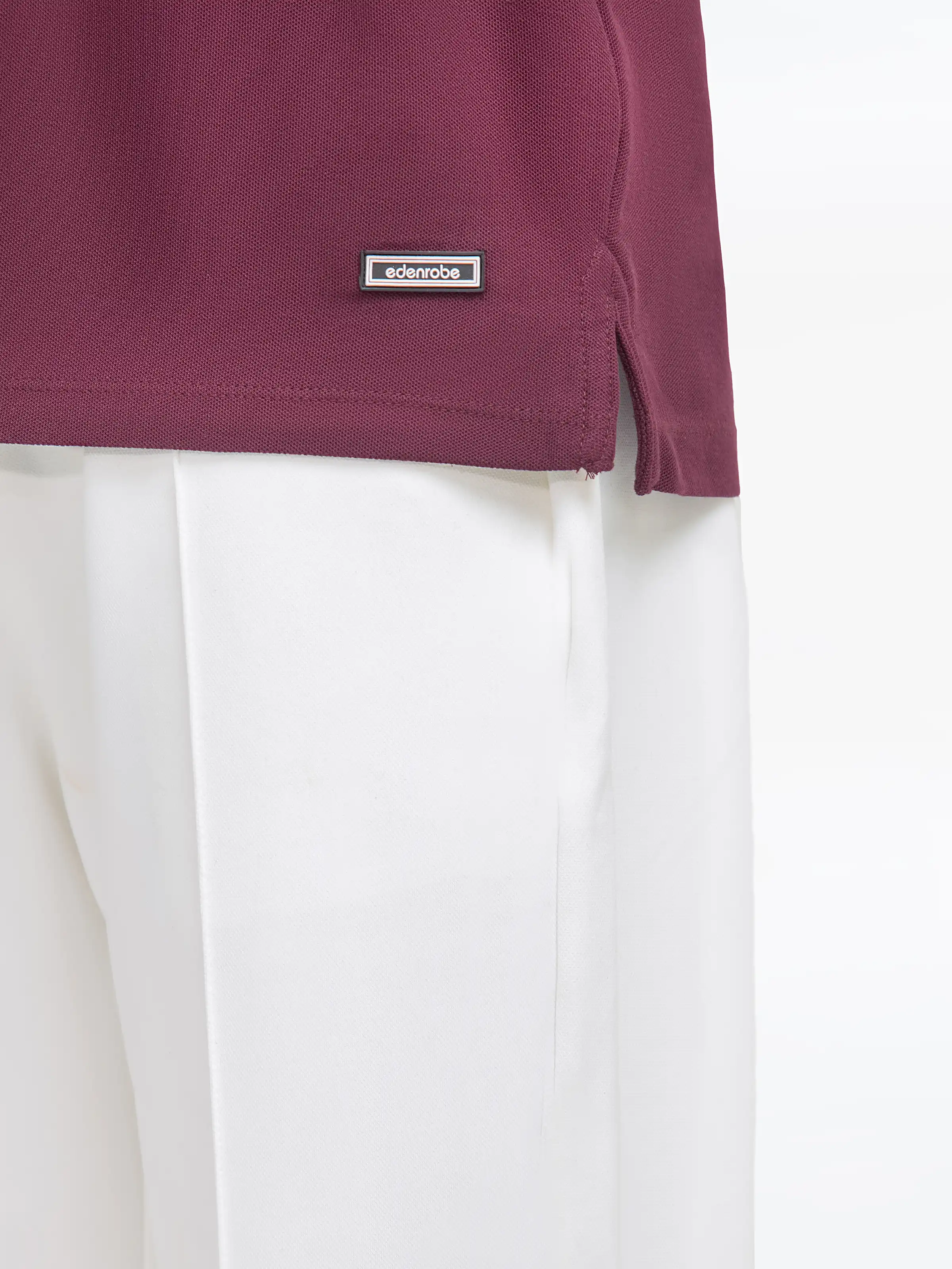 Men's Dark Plum Polo Shirt - EMTPS5-007 - Image 4