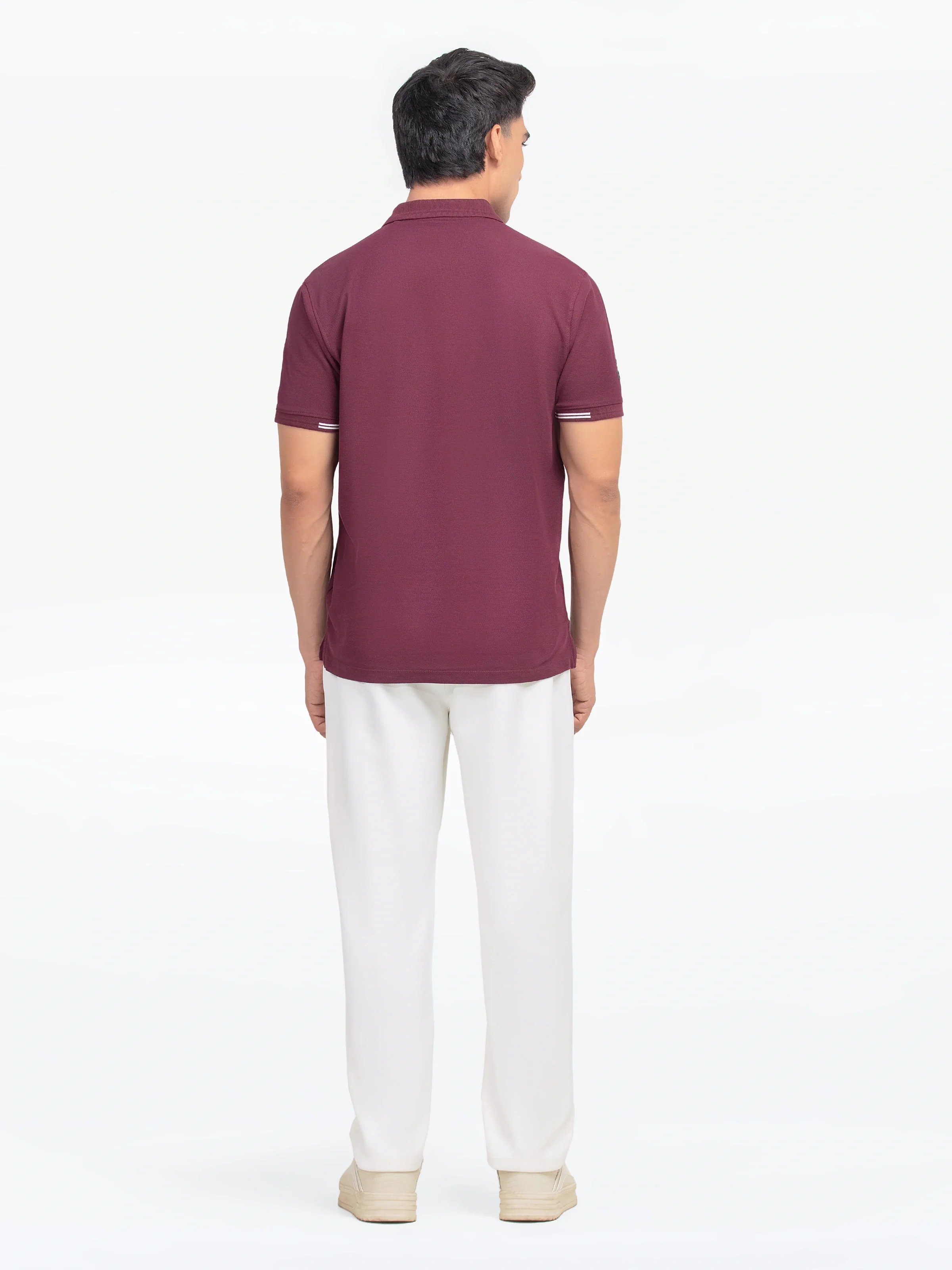 Men's Dark Plum Polo Shirt - EMTPS5-007 - Image 6