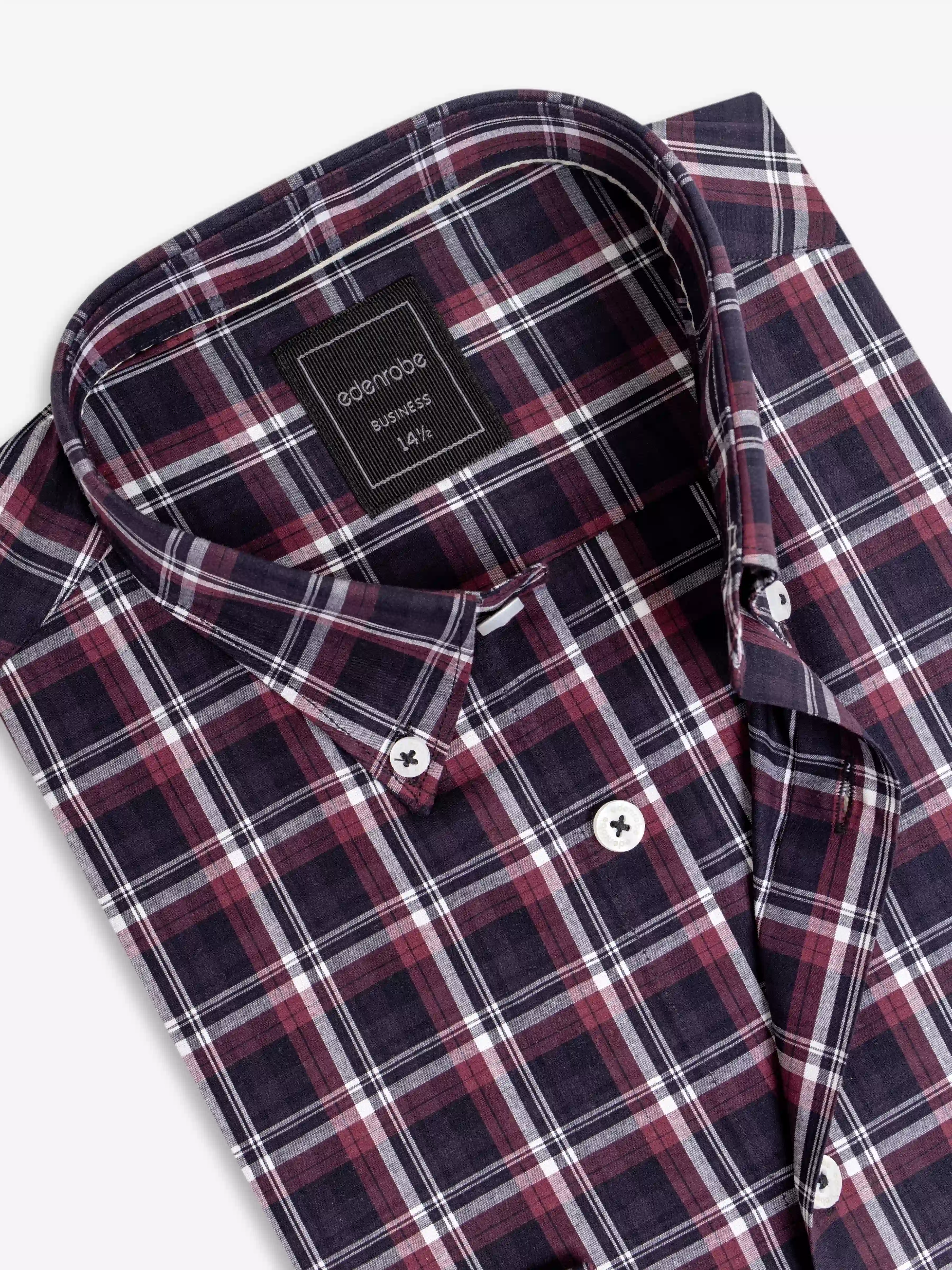 Men's Dark Plum Shirt - EMTSB6-199 - Image 2