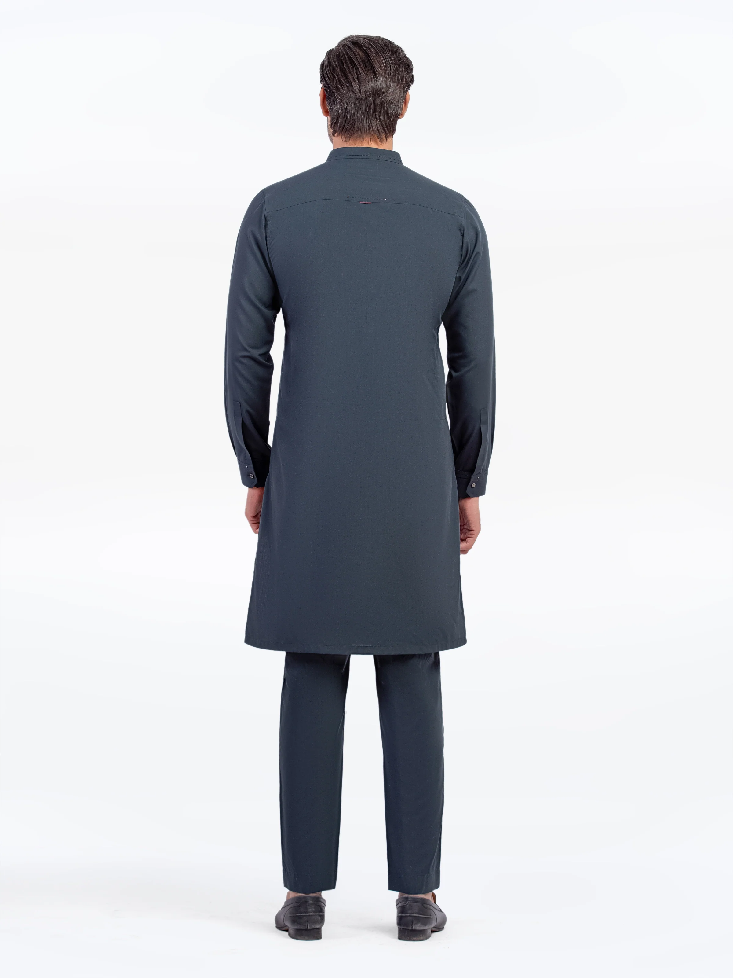 Men's Dark Teal Kurta Pajama - EMTKPT5-066 - Image 5