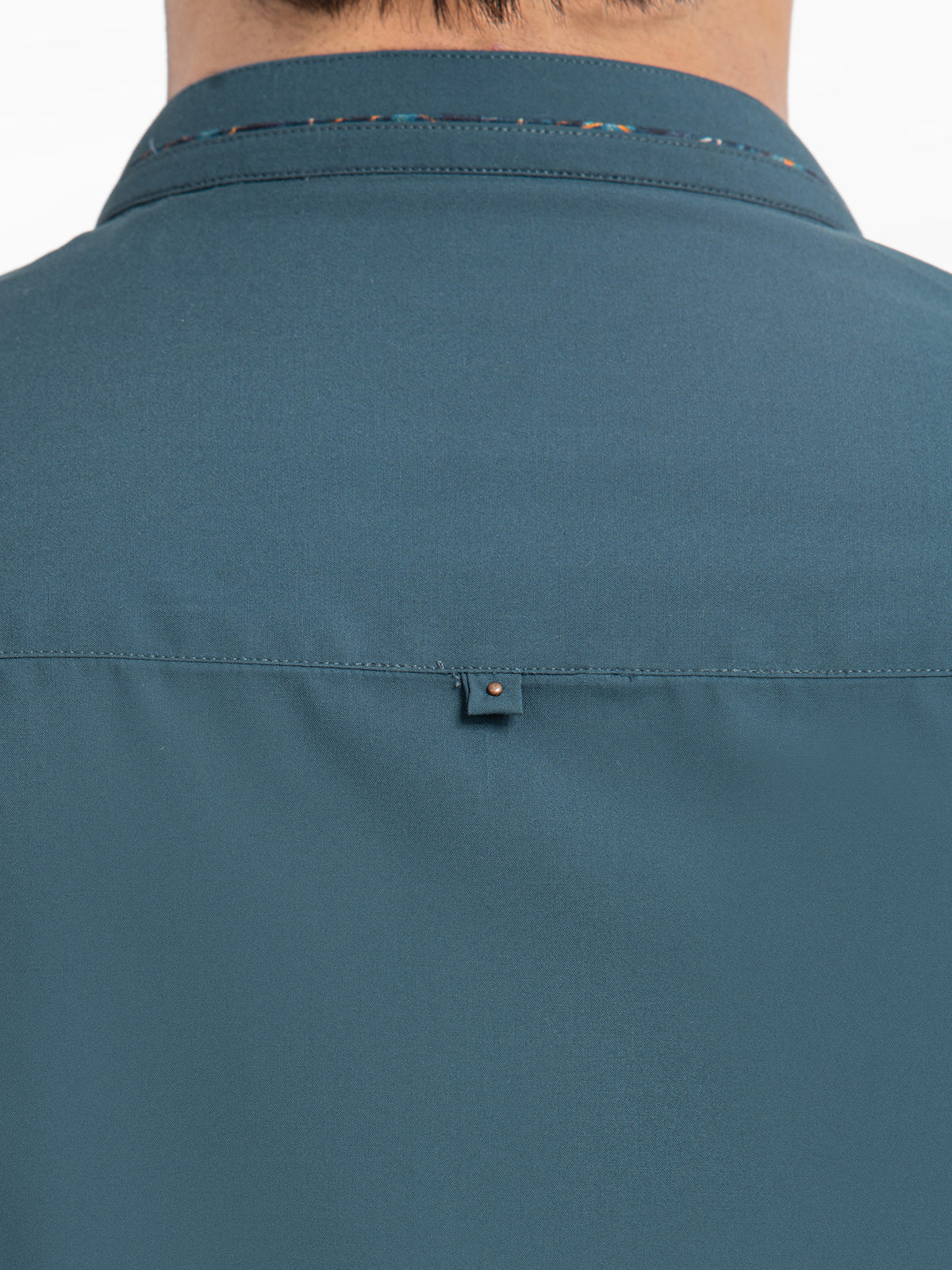 Men's Dark Teal Shalwar Kameez - EMTKS24S-41098 - Image 5