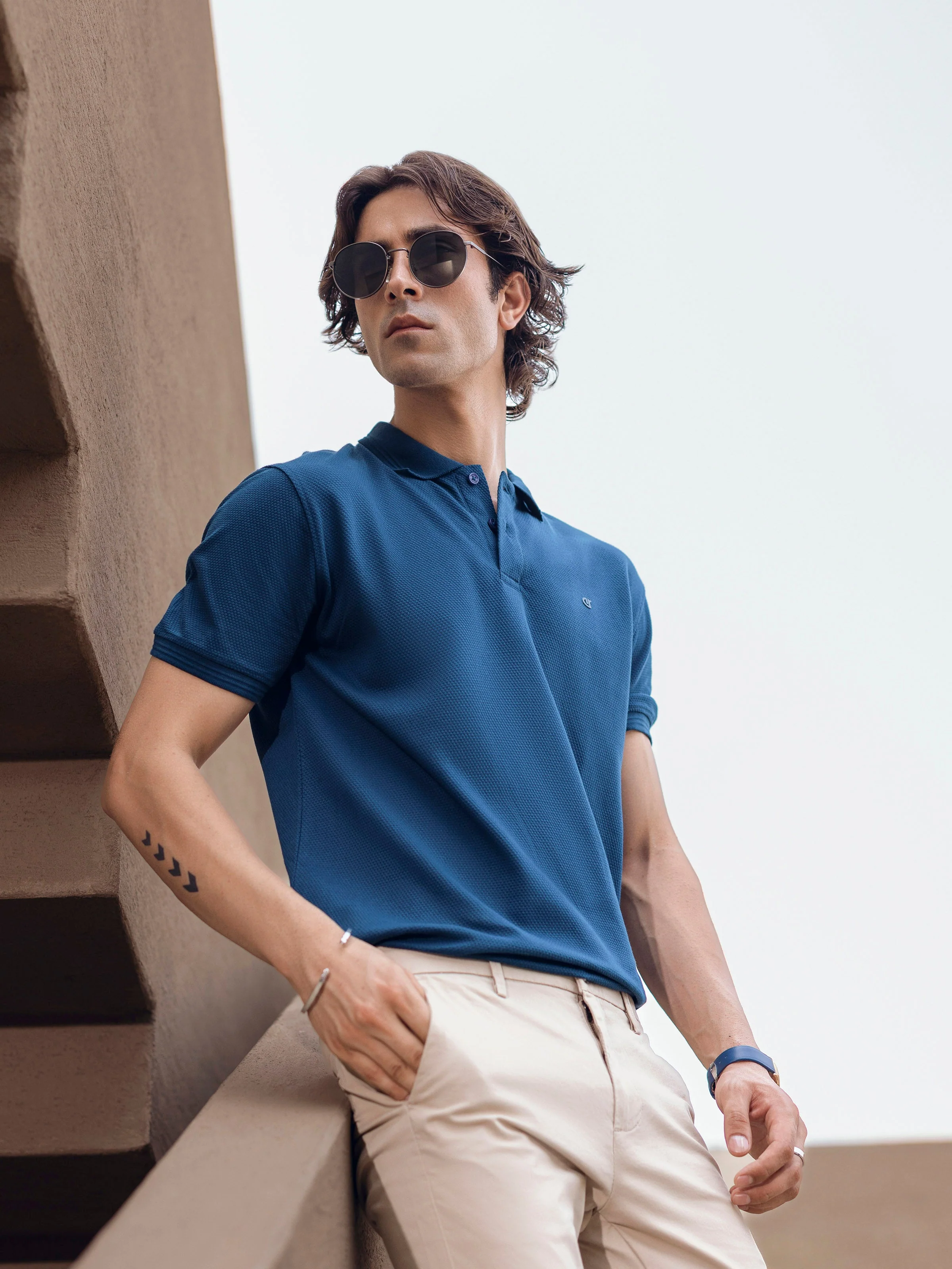 Men's Dark Teal Polo Shirt - EMTPS5-062 - Image 2